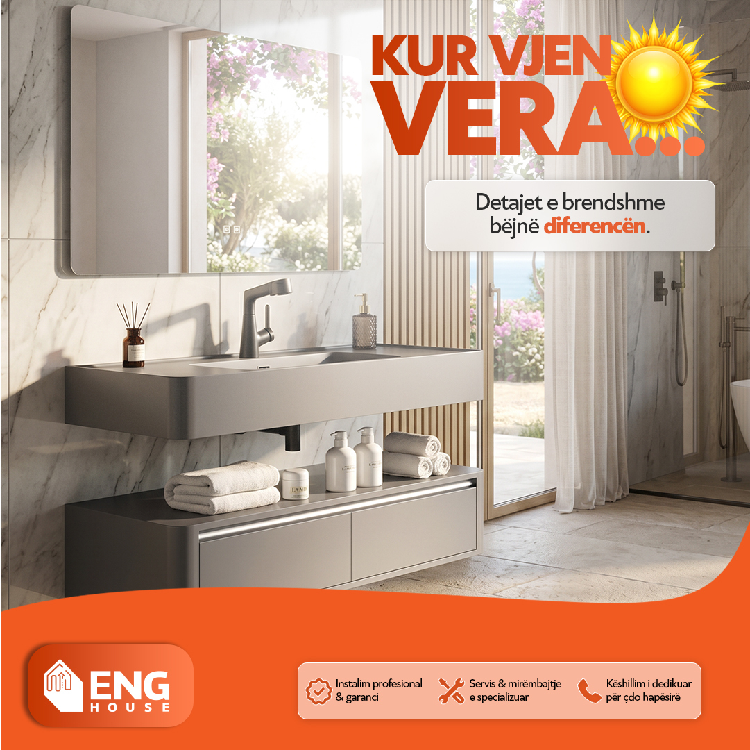 Eng House Facebook ad: Stil për çdo banjo!