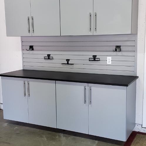 Organized Storage Solutions Facebook ad: Custom Garage Cabinets