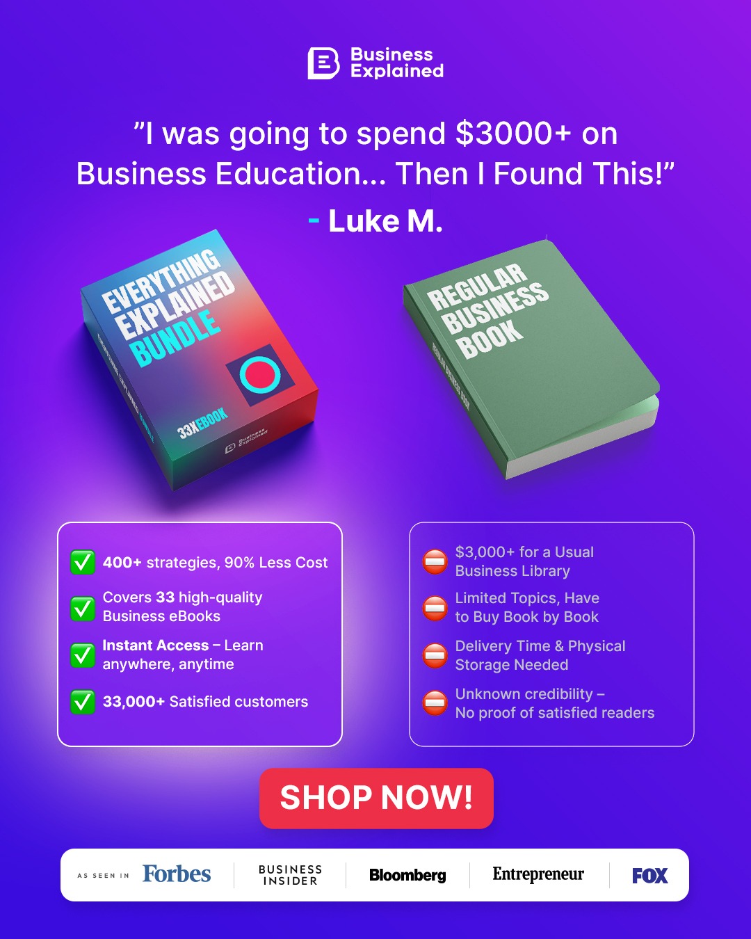 Business Explained Facebook ad