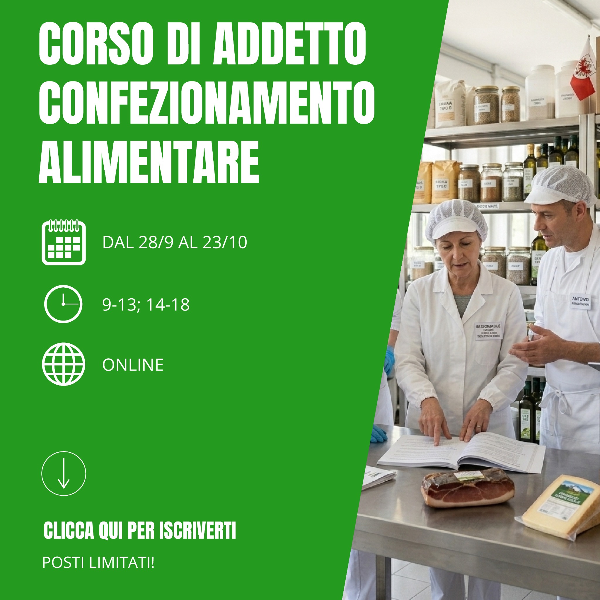 Atena SpA Facebook ad: Diventa Addetto/a Confezionamento Alimentare