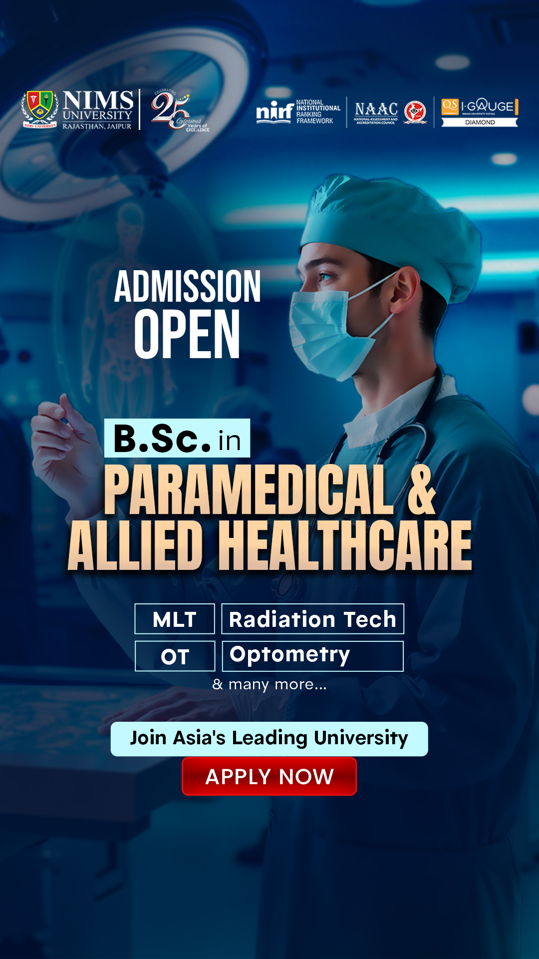 NIMS University Facebook ad from May 11, 2026