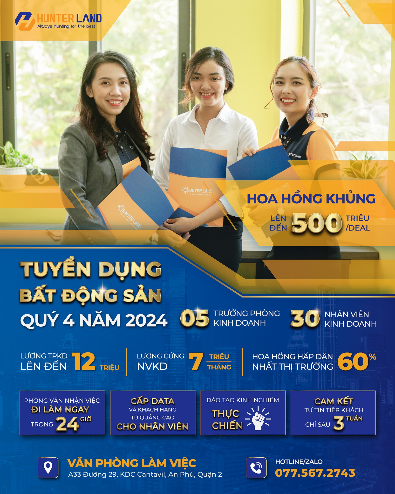 Hunter Land Facebook ad: 𝐓𝐔𝐘𝐄̂̉𝐍 𝐃𝐔̣𝐍𝐆 𝐍𝐕𝐊𝐃 𝐐𝐔𝐘́ 𝟒/𝟐𝟎𝟐𝟒