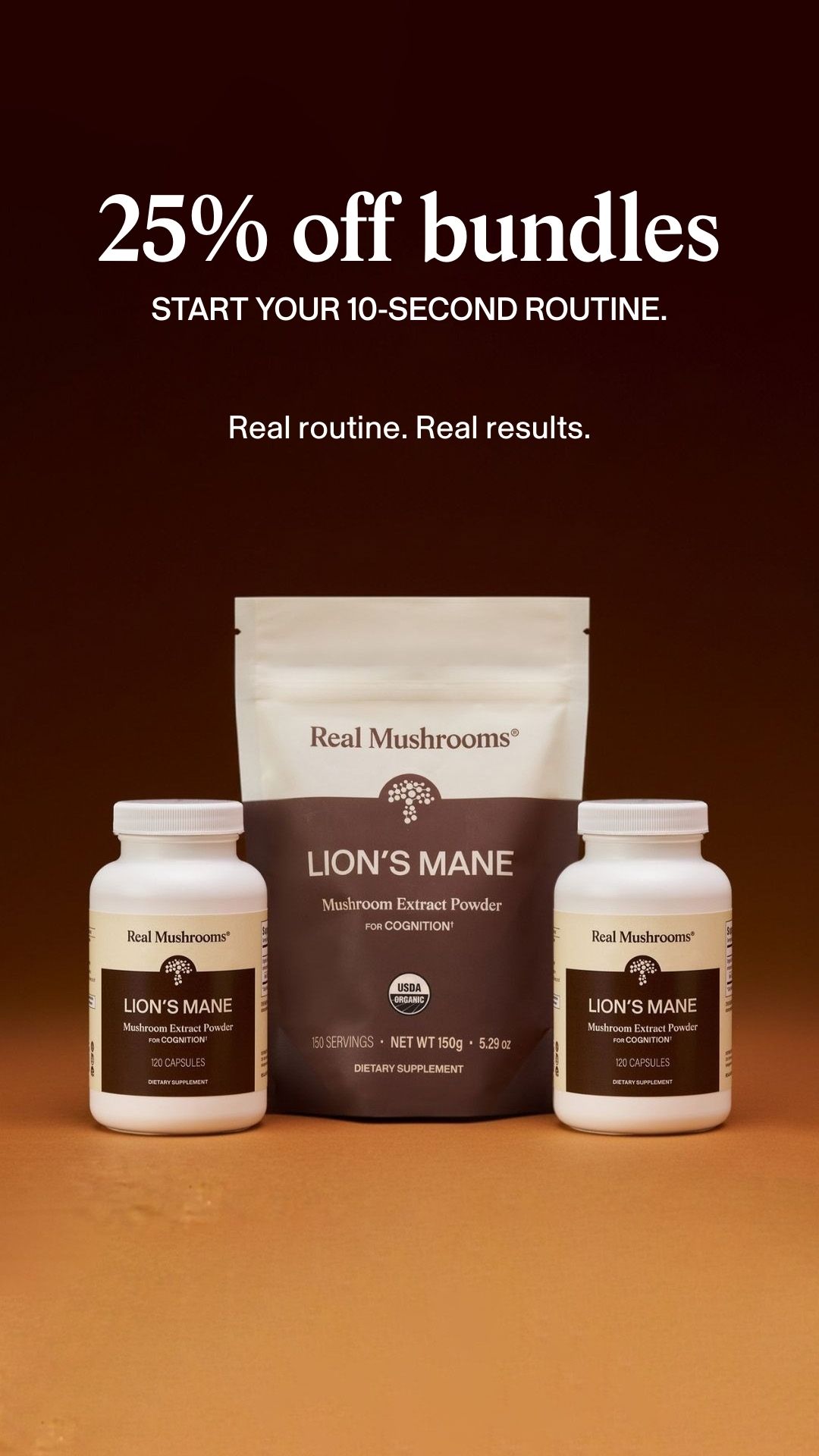Real Mushrooms Facebook ad