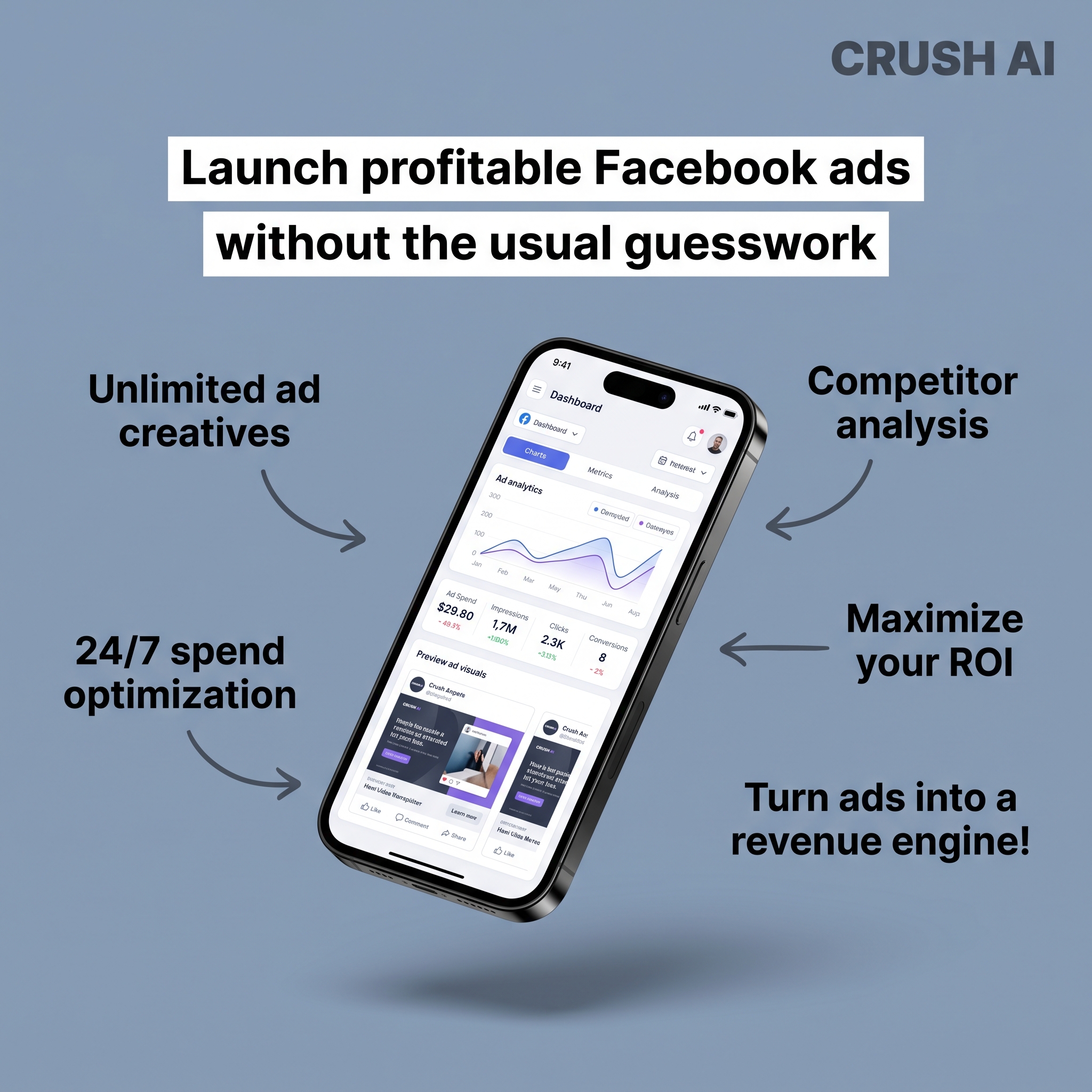 trycrush.ai Facebook ad