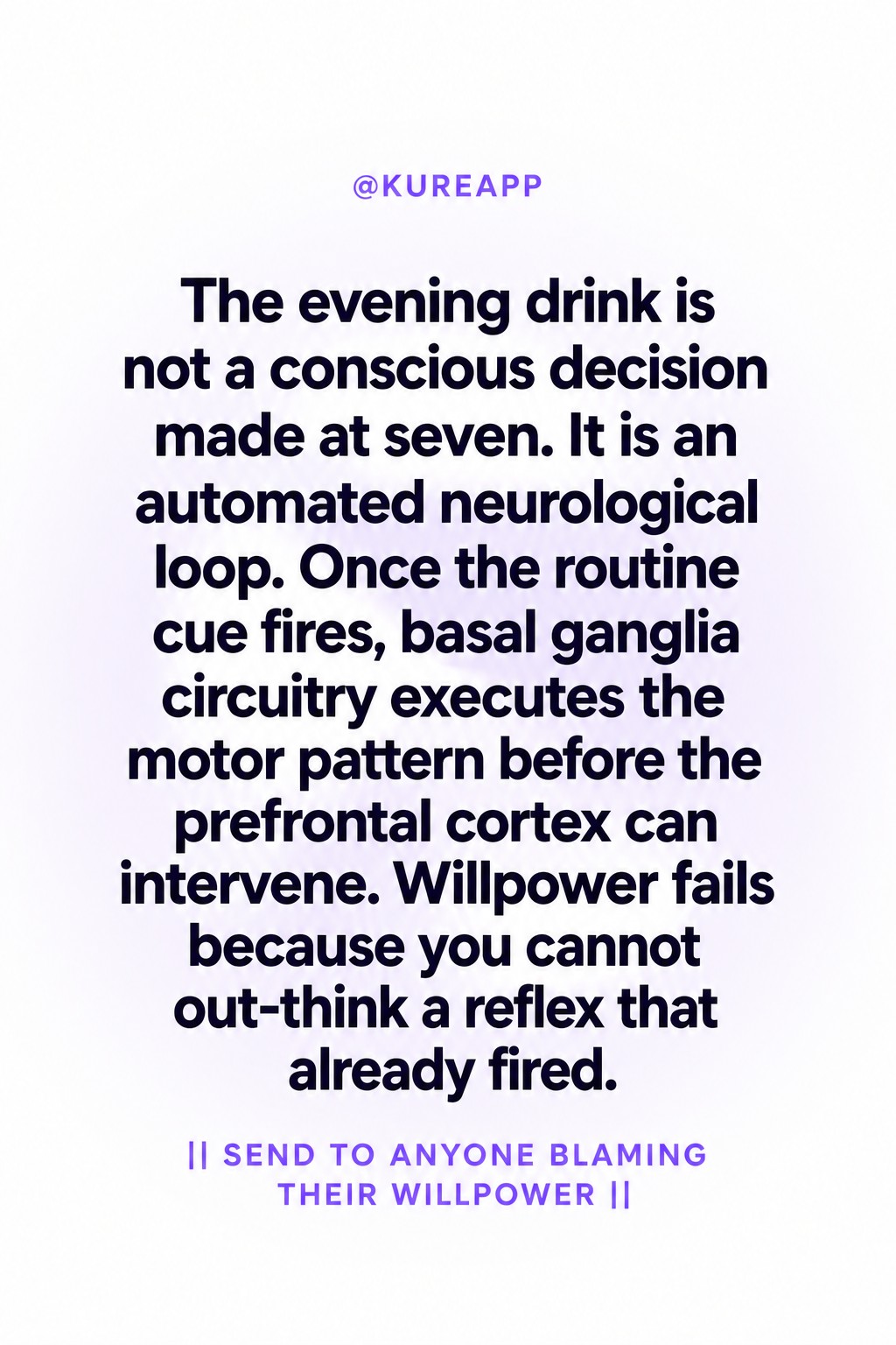 Hypnotherapy with Kure Facebook ad: The Loop, Not The Willpower
