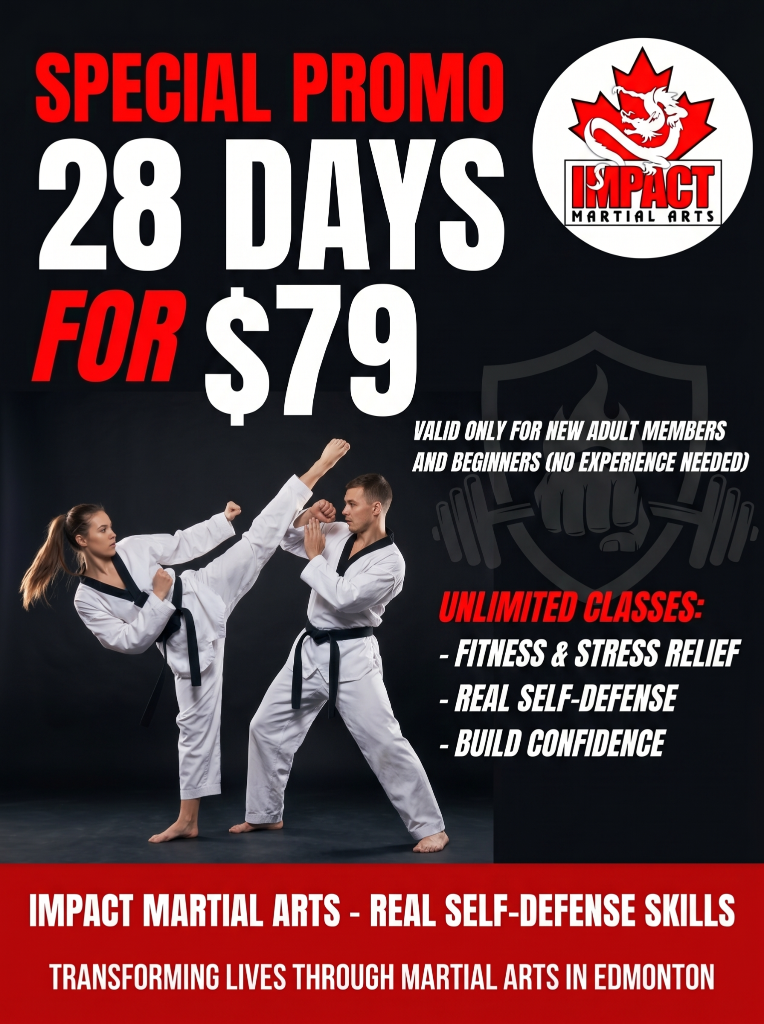 Impact Martial Arts Facebook ad