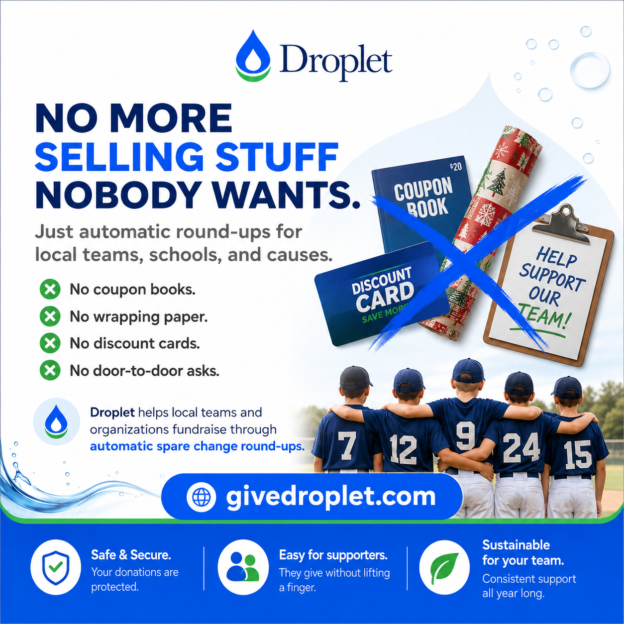 Droplet - Effortless Fundraising Facebook ad