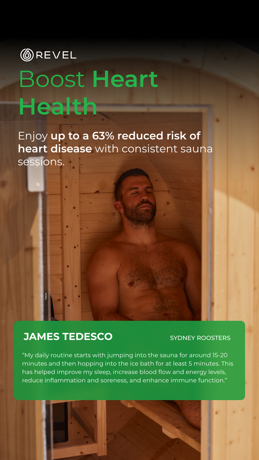 Revel Saunas Facebook ad