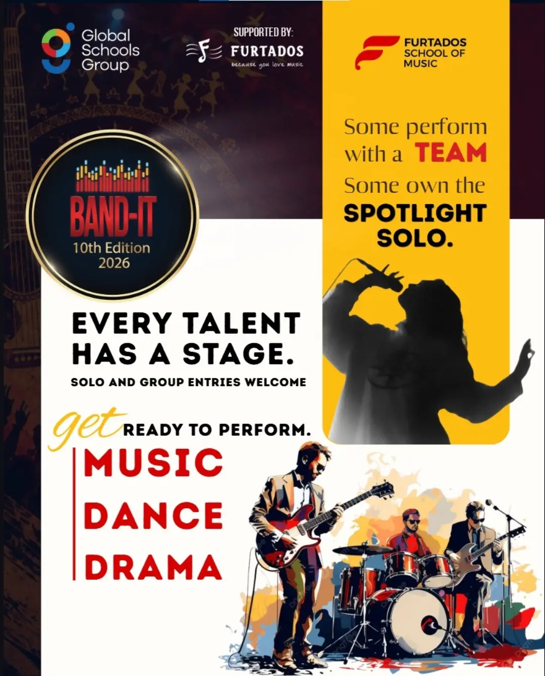 Furtados School of Music - FSM Facebook ad: Band-it 10 Registrations Are Live!