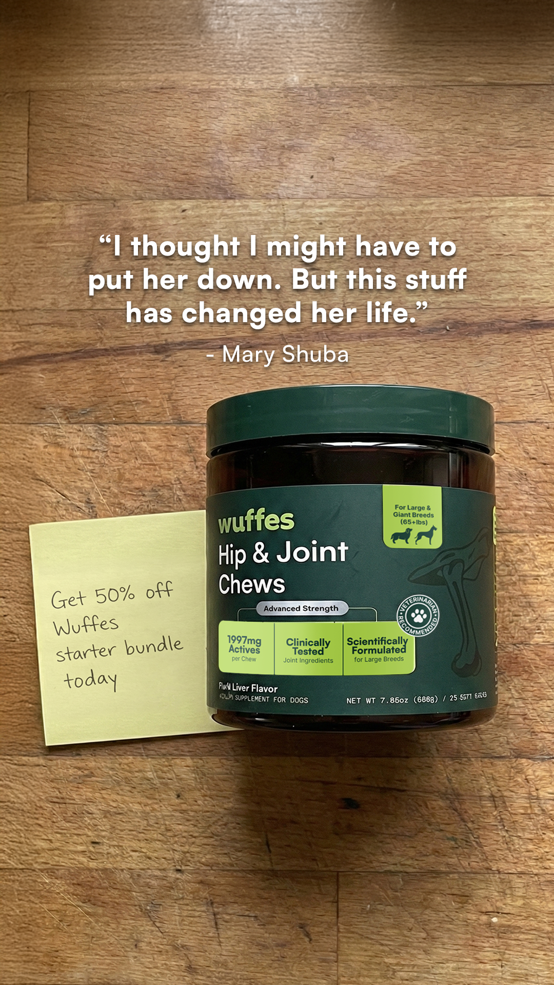 Wuffes Facebook ad