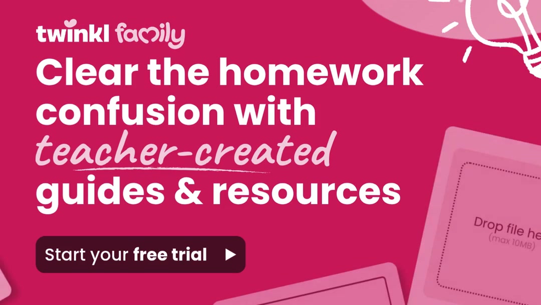 Twinkl Family Facebook ad: Free trial