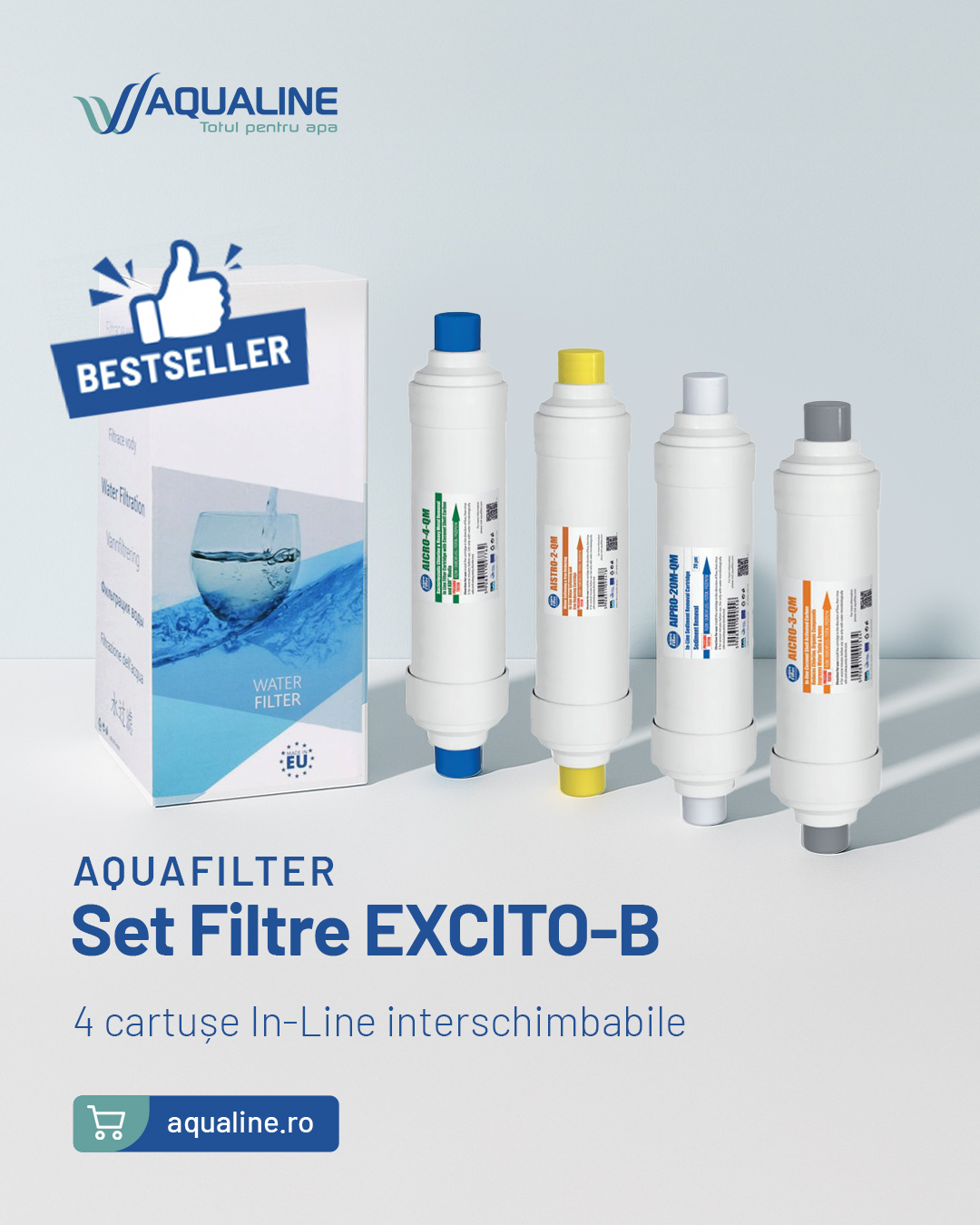 Aqualine.ro Facebook ad: Setul de filtre Excito B are grijă ca…