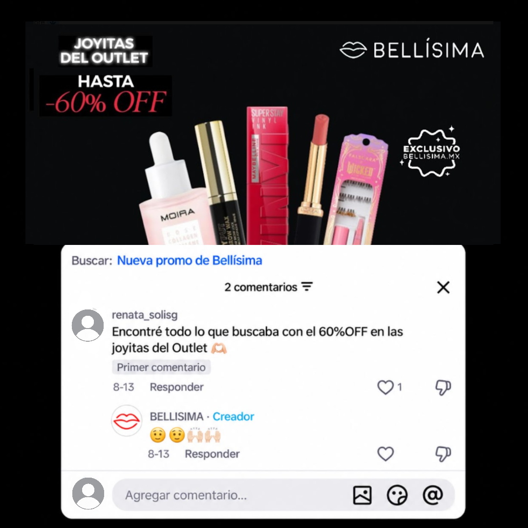 Bellisima Facebook ad: Joyitas del outlet que sí valen la pena