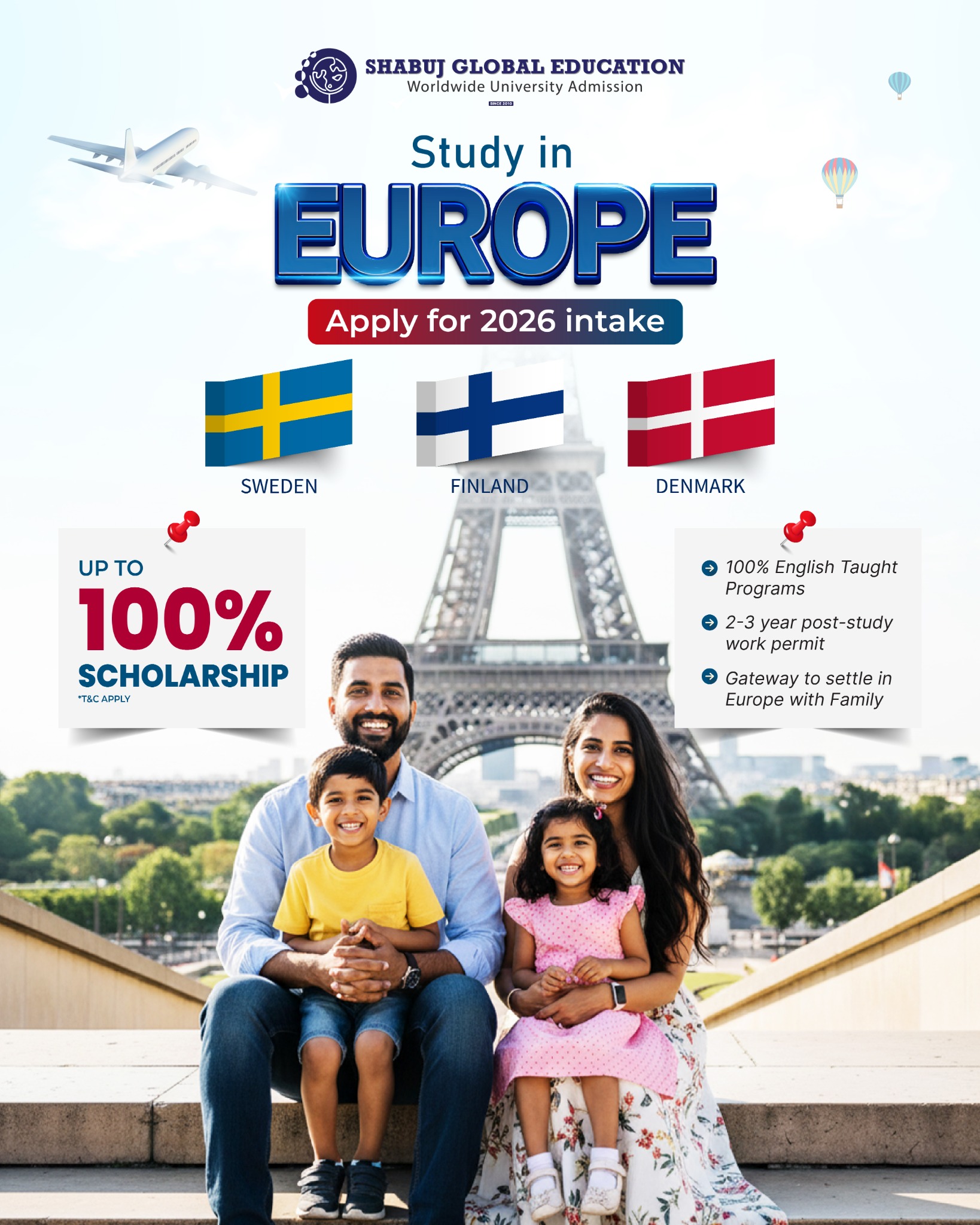Shabuj Global Education Bangladesh Facebook ad from Oct 13, 2025