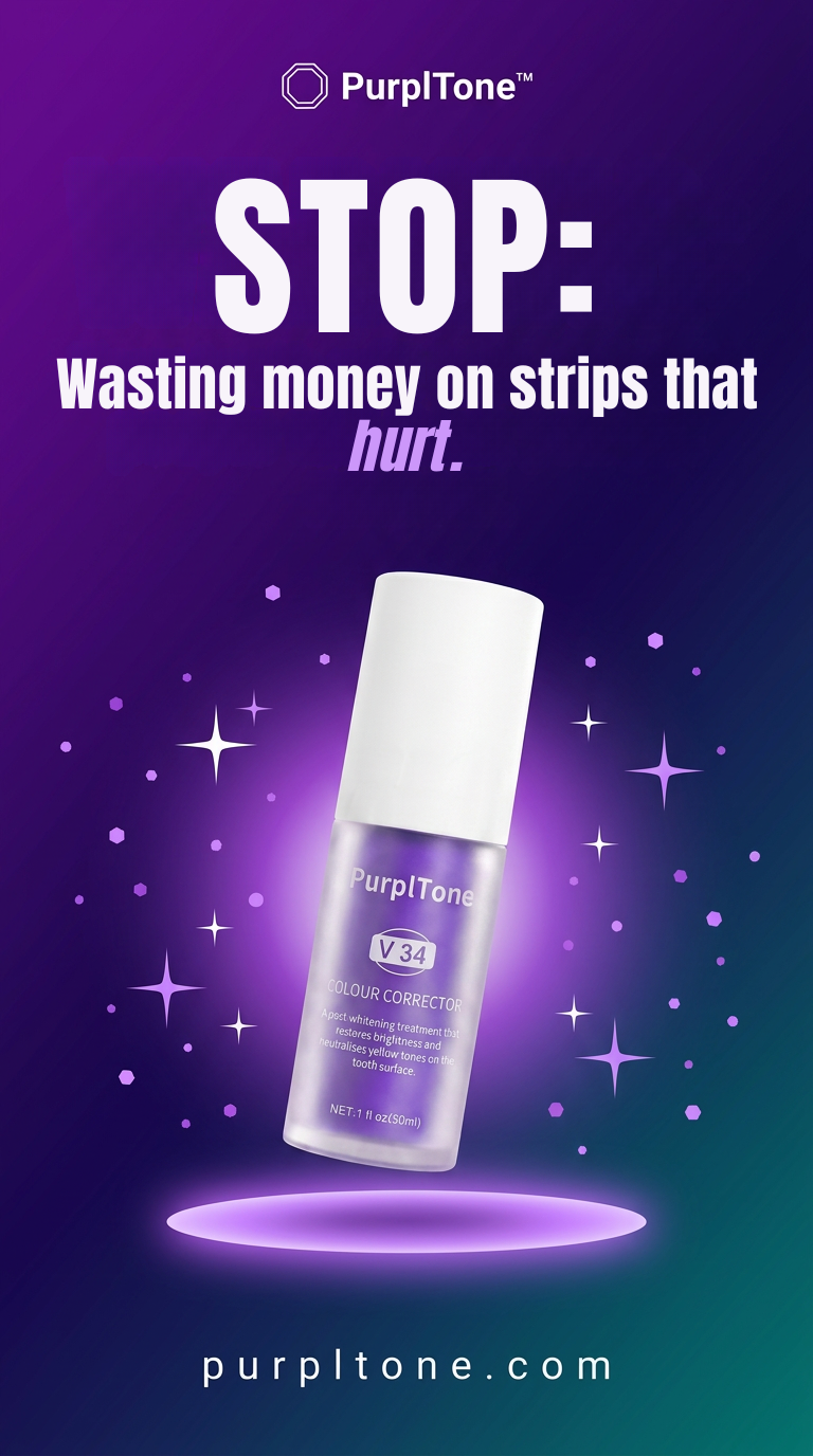 PurplTone Facebook ad: Stop hurting your teeth for results that don't last.