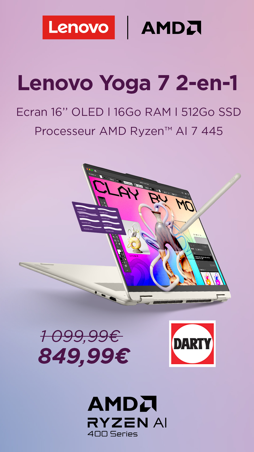 Darty Facebook ad: LENOVO | DARTY