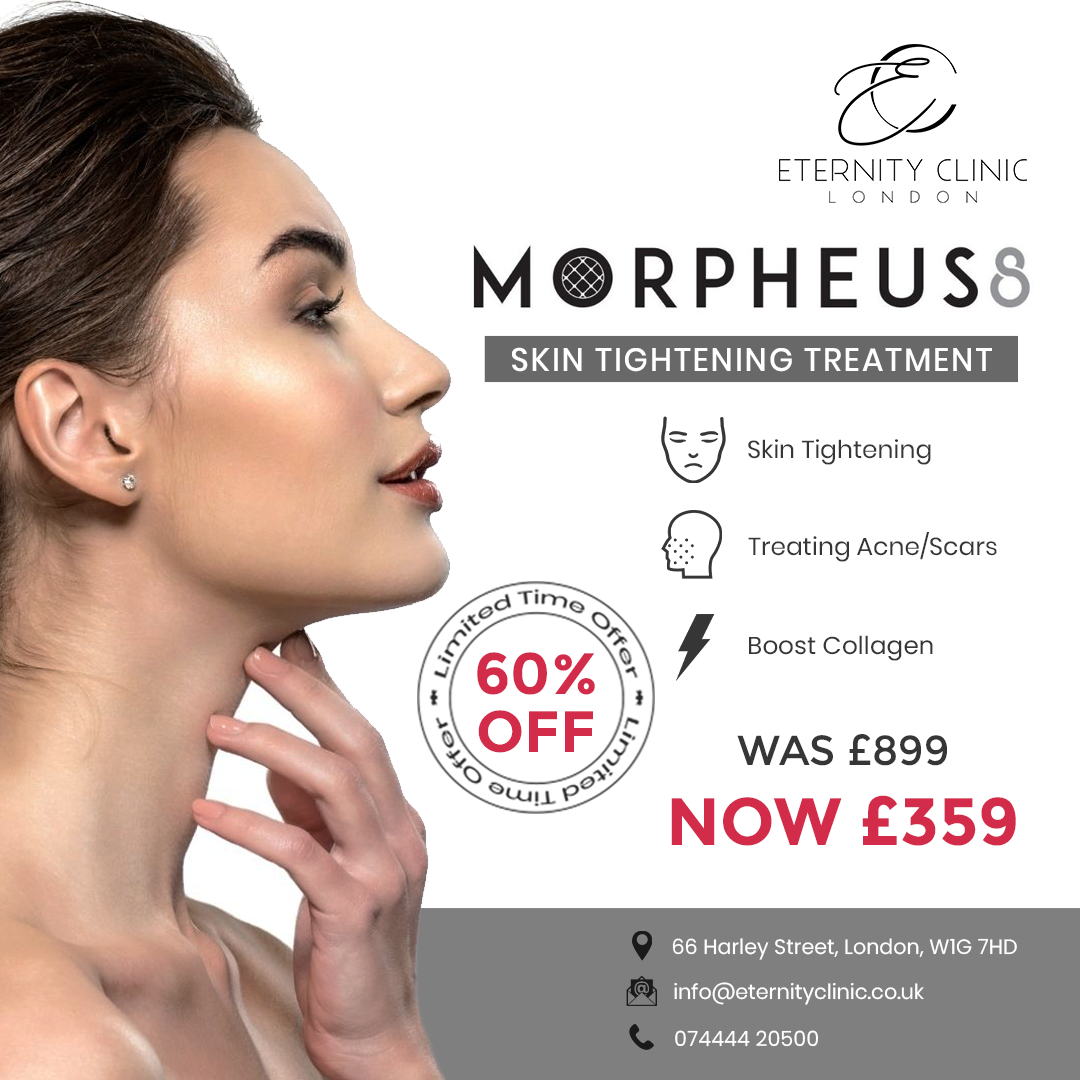 Eternity Clinic Facebook ad: 60% off Morpheus 8 treatment!