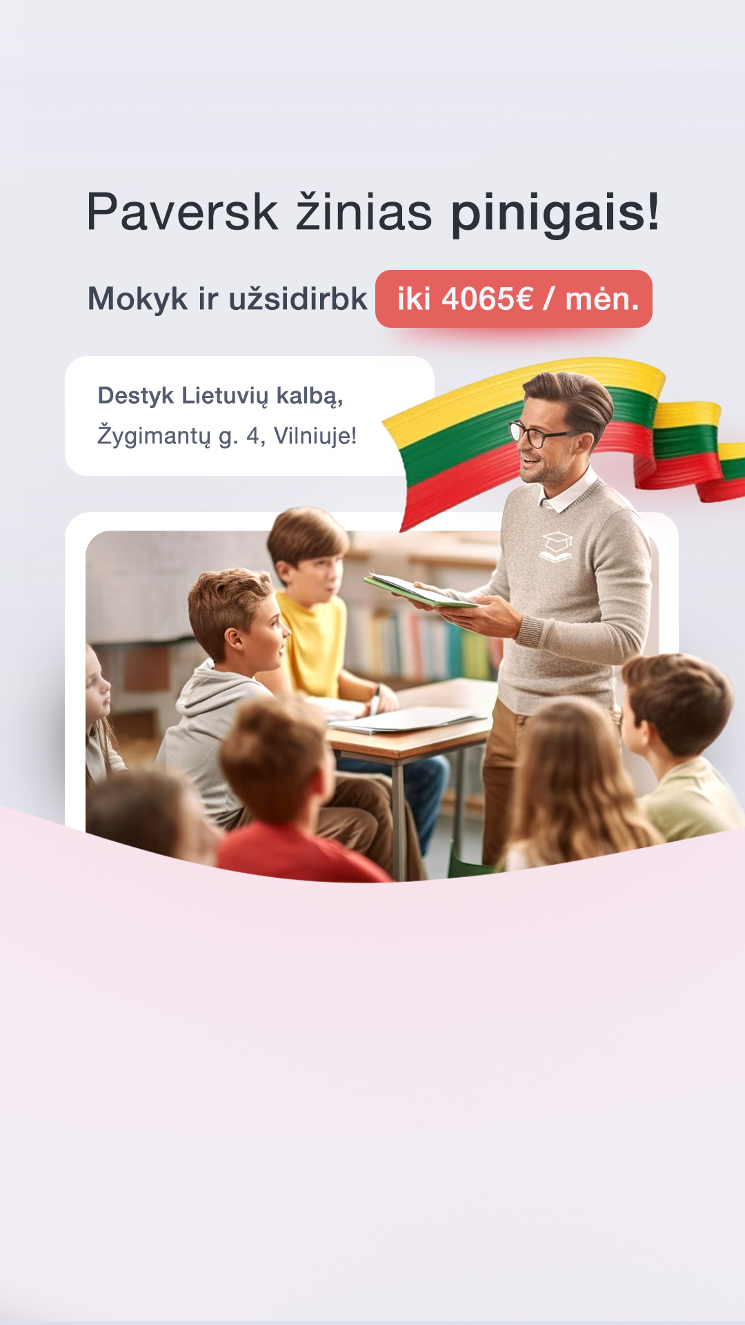 Pasimokome.lt korepetitoriai Facebook ad