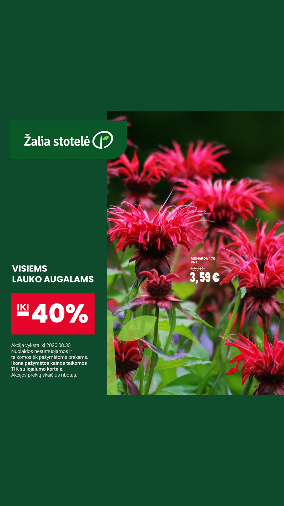 Žaliastotelė.lt Facebook ad