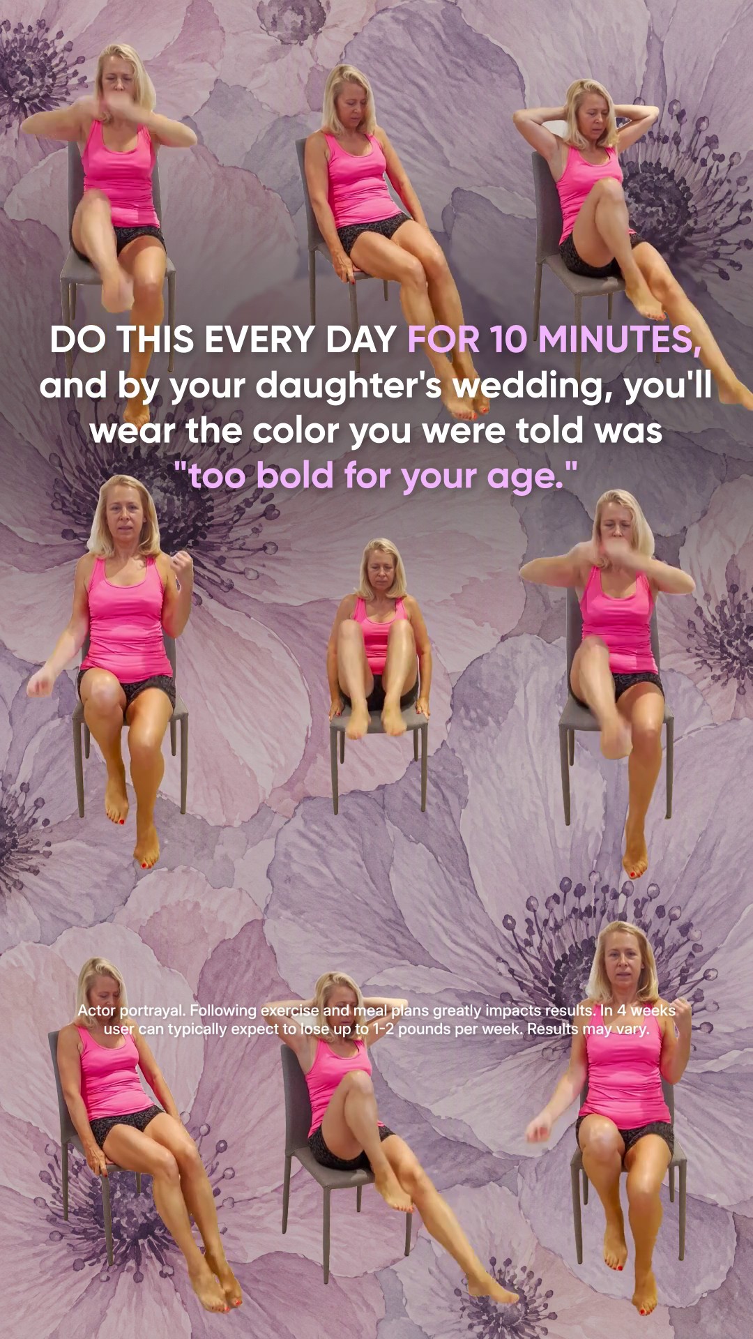 Tori Repa Facebook ad: Start Chair Yoga routine