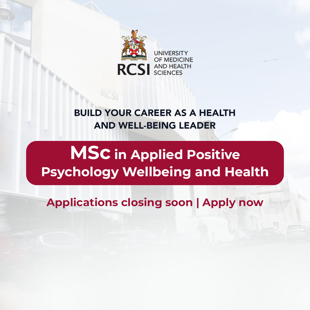 RCSI Graduate School of Healthcare Management Facebook ad: Applications closing soon, secure your place for September…