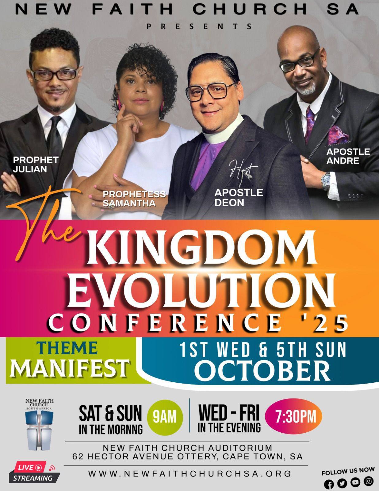 Julian Claassen Facebook ad: I am very excited to be with Apostle…