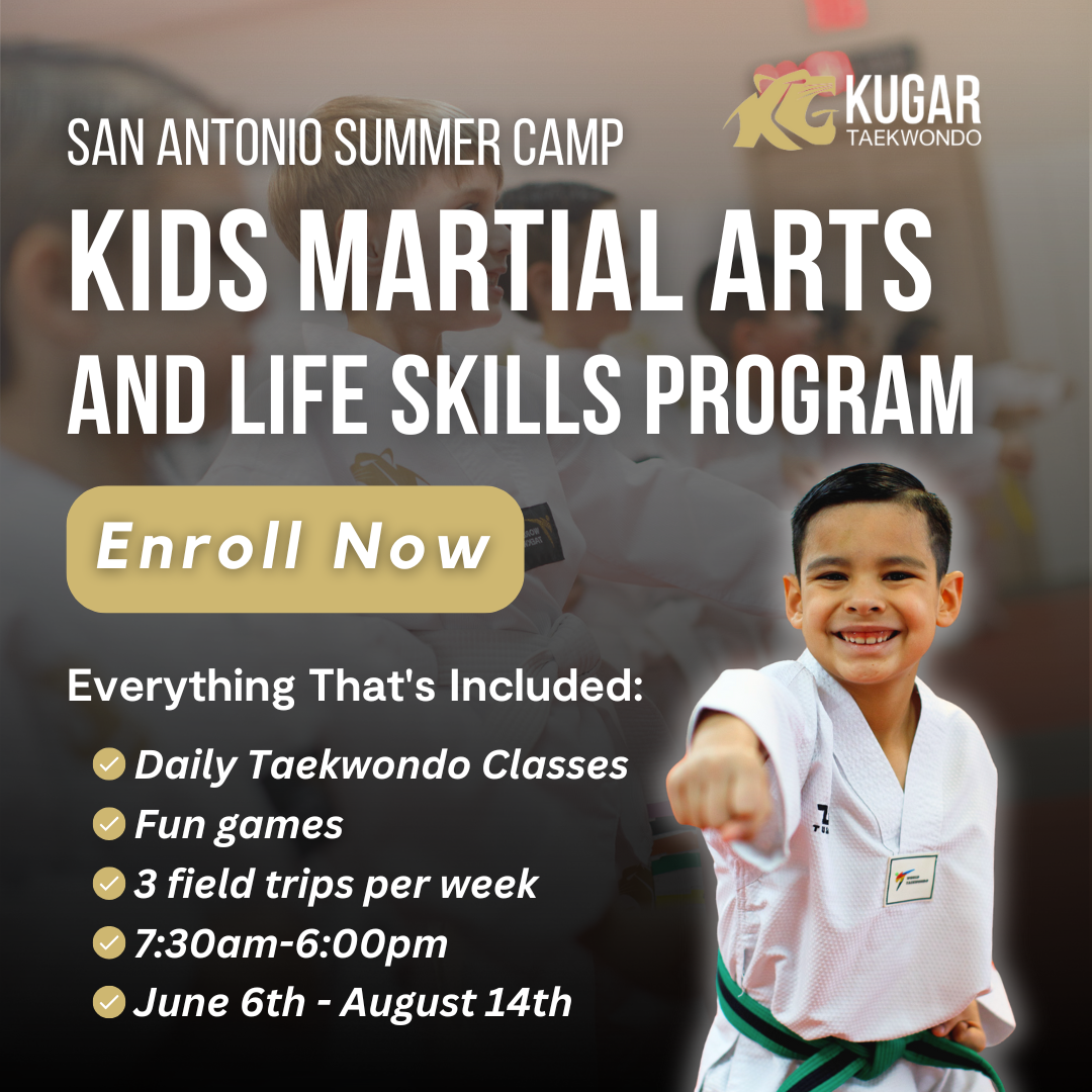 KuGar Taekwondo San Antonio Facebook ad: Kids Martial Arts Summer Camp!