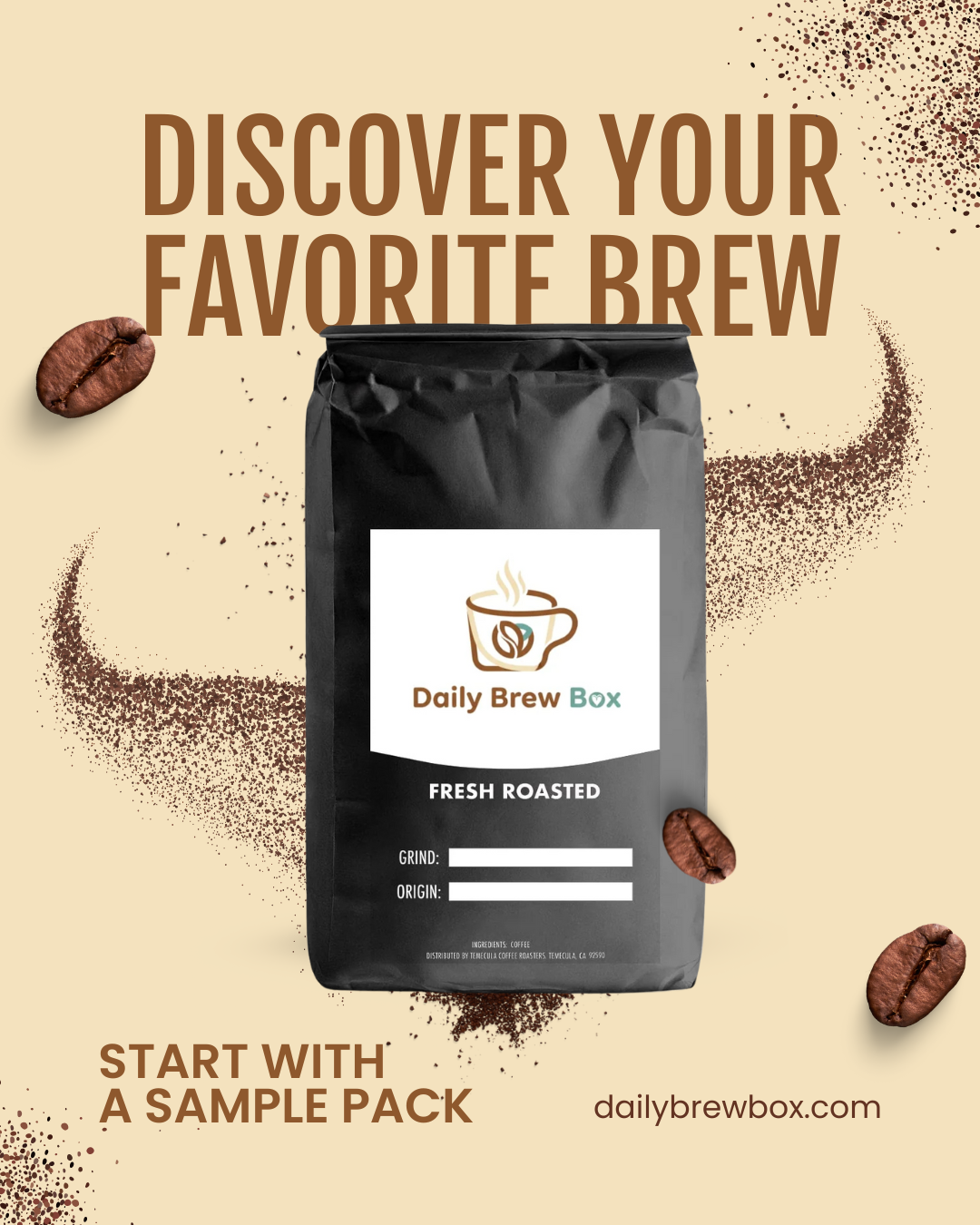 Daily Brew Box Facebook ad: Your Daily Brew, Upgraded