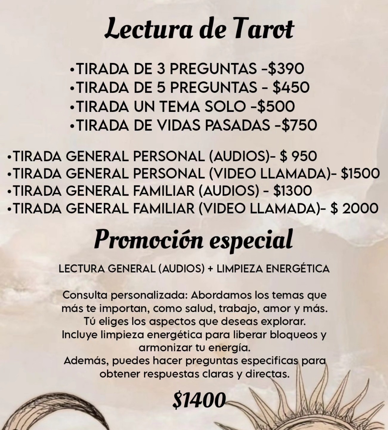 Lunara Uy Facebook ad: Lecturas de Tarot personalizadas