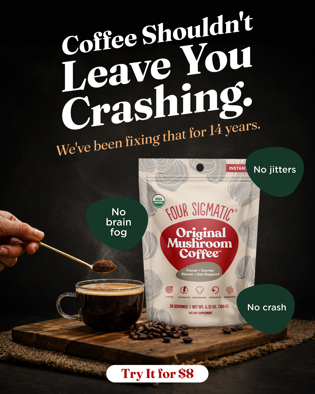 Four Sigmatic Facebook ad