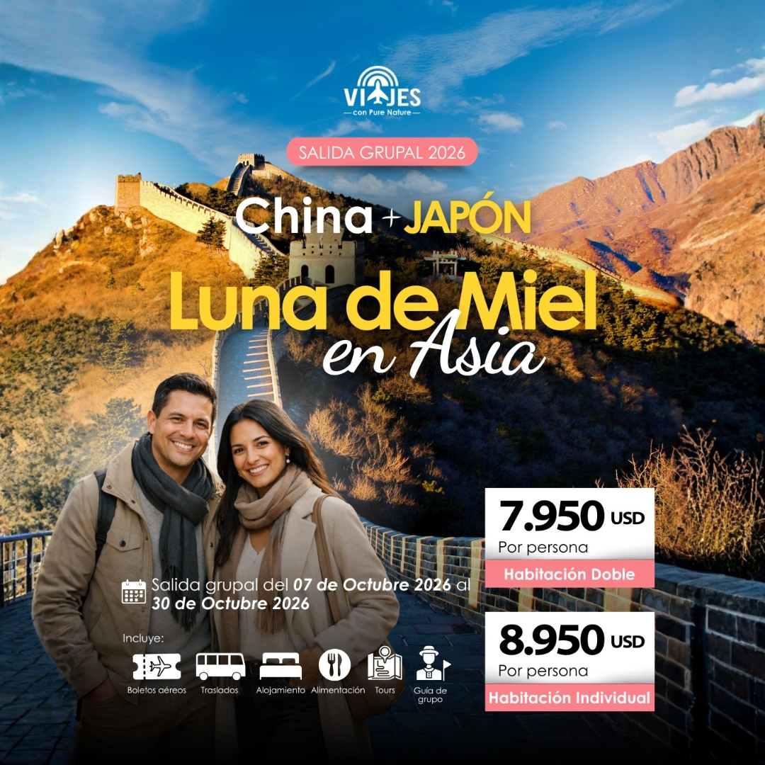 Pure Nature Travel Agency Facebook ad: China y Japón en un solo viaje