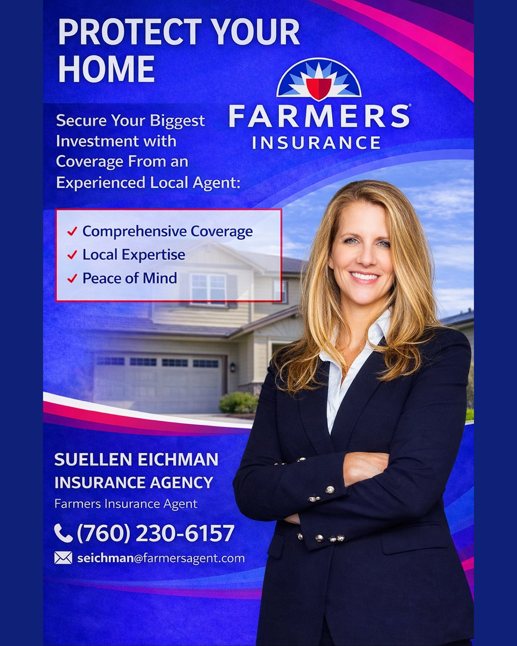 Suellen & Gary Eichman, Farmers Insurance Services Facebook ad from Mar 4, 2026