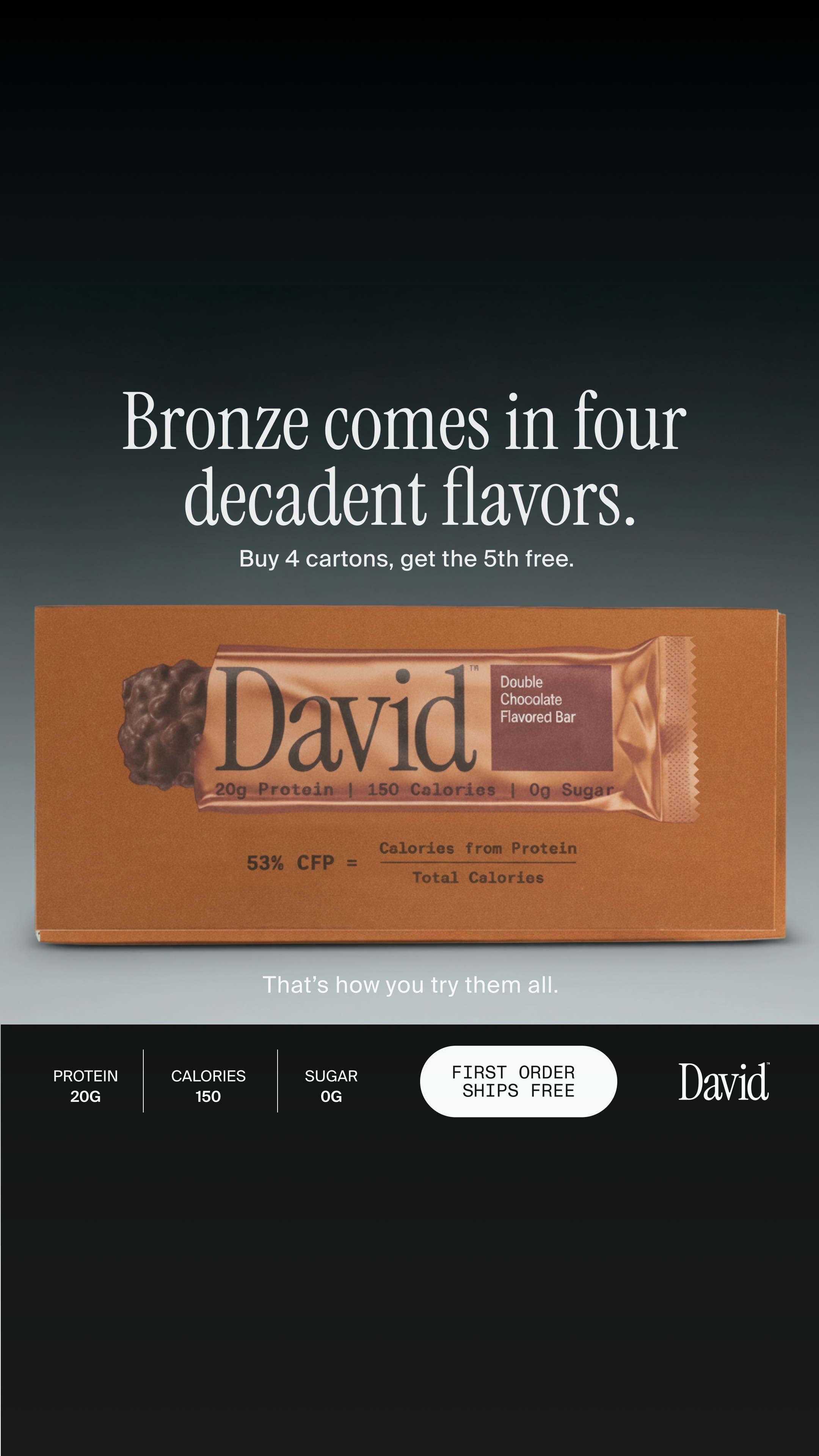David Protein Facebook ad