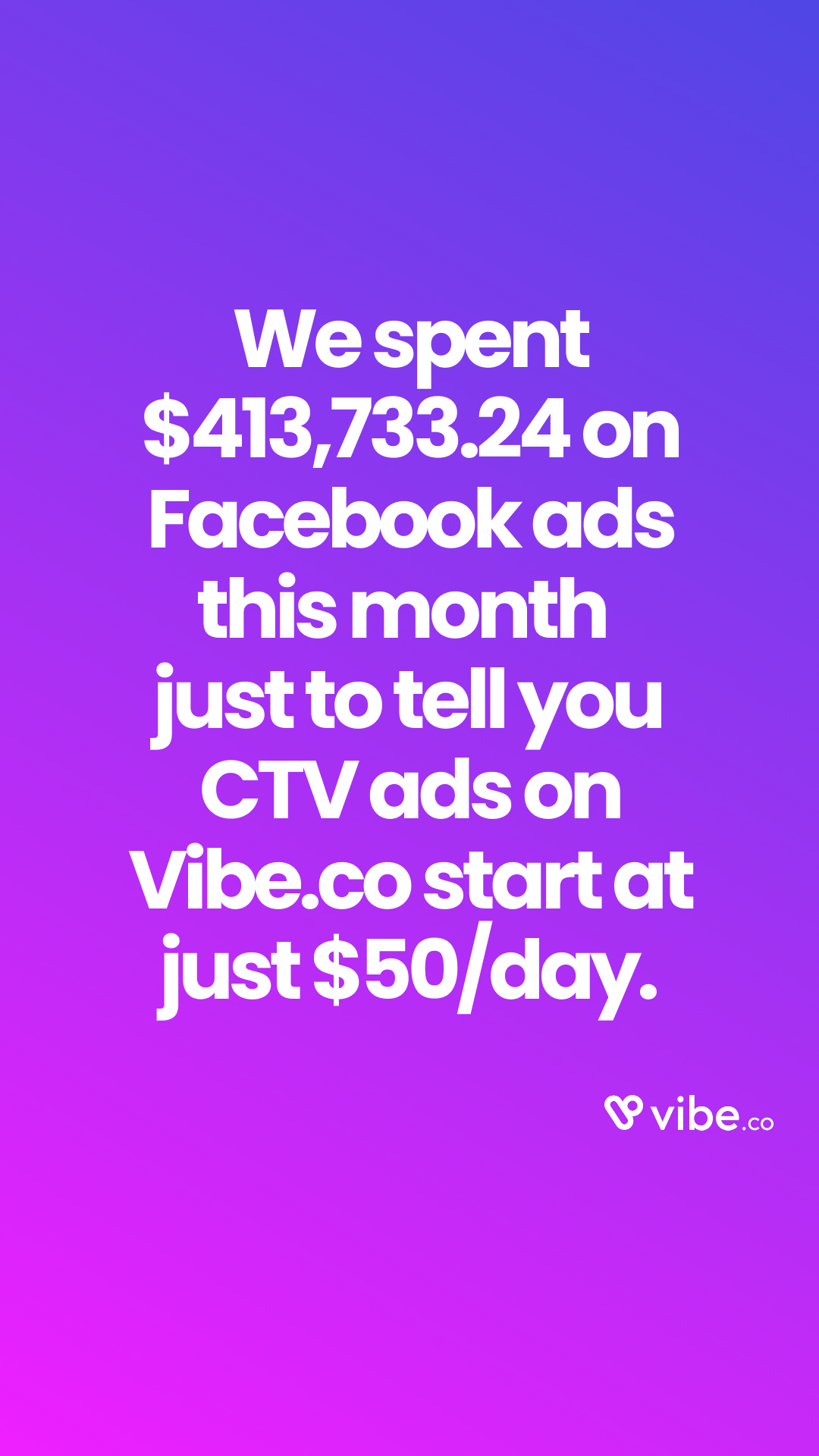 Vibe.co Facebook ad