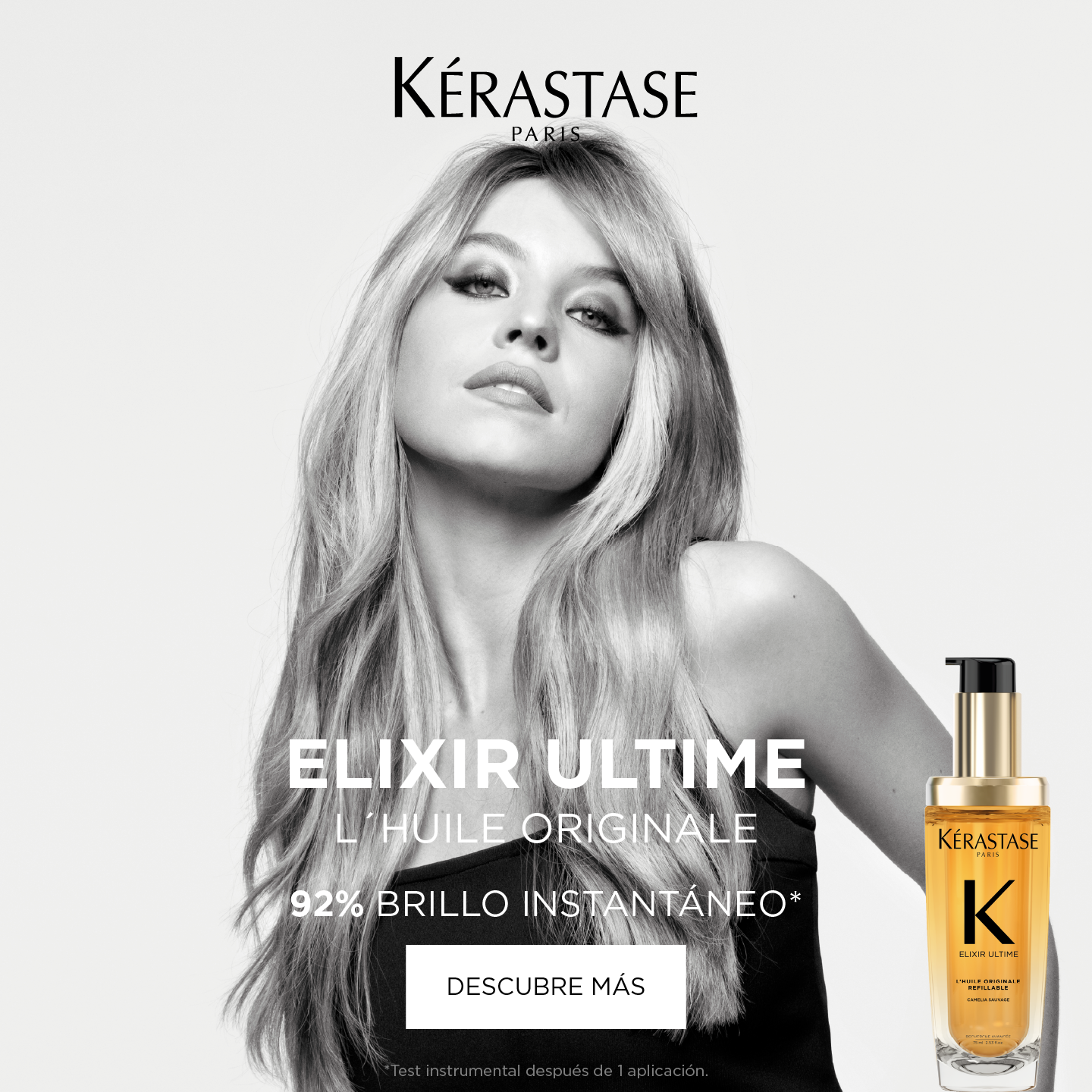 Kérastase Facebook ad: Brillo icónico y único