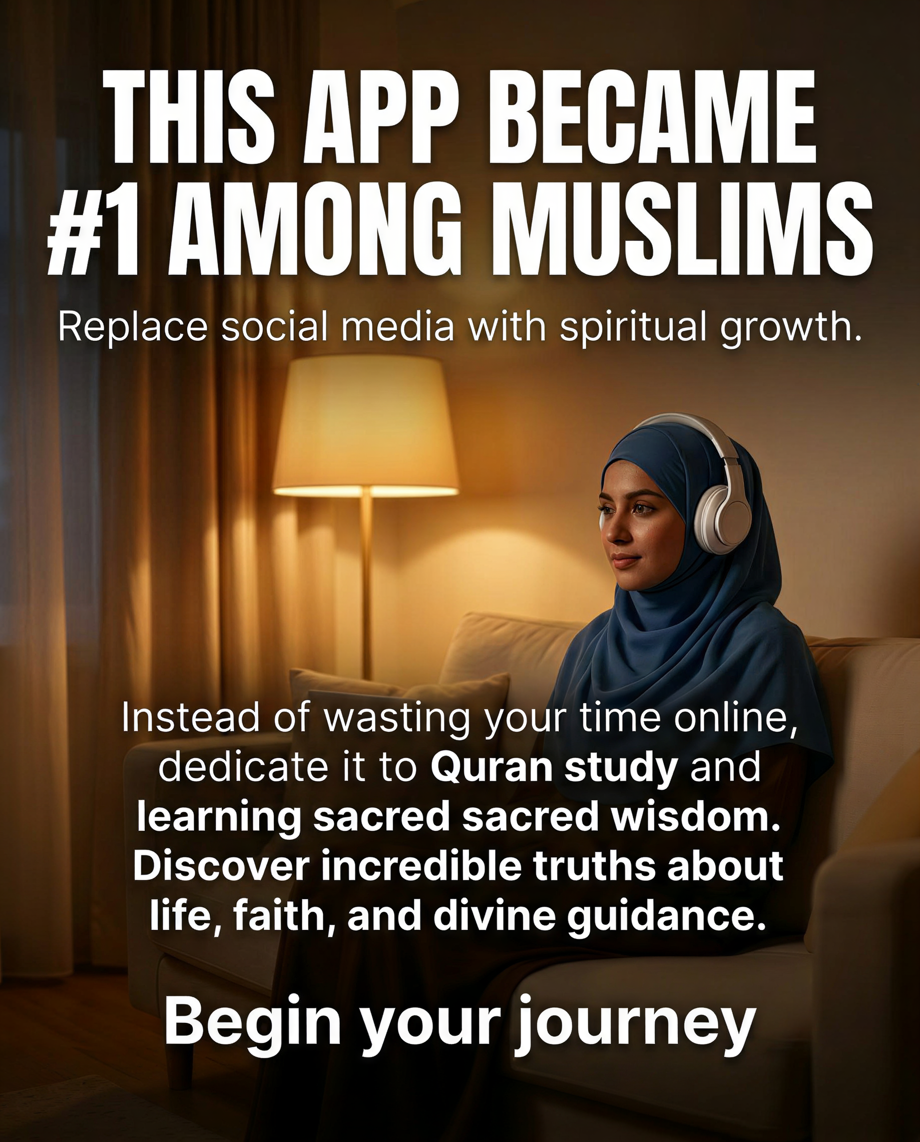 AyahPath Facebook ad: Find peace in Allah with AyahPath