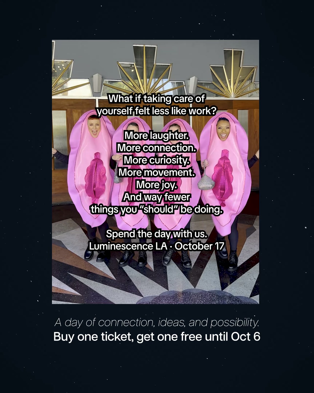 Luminescence, Women's Health Facebook ad: Join us in L.A. on Oct 17