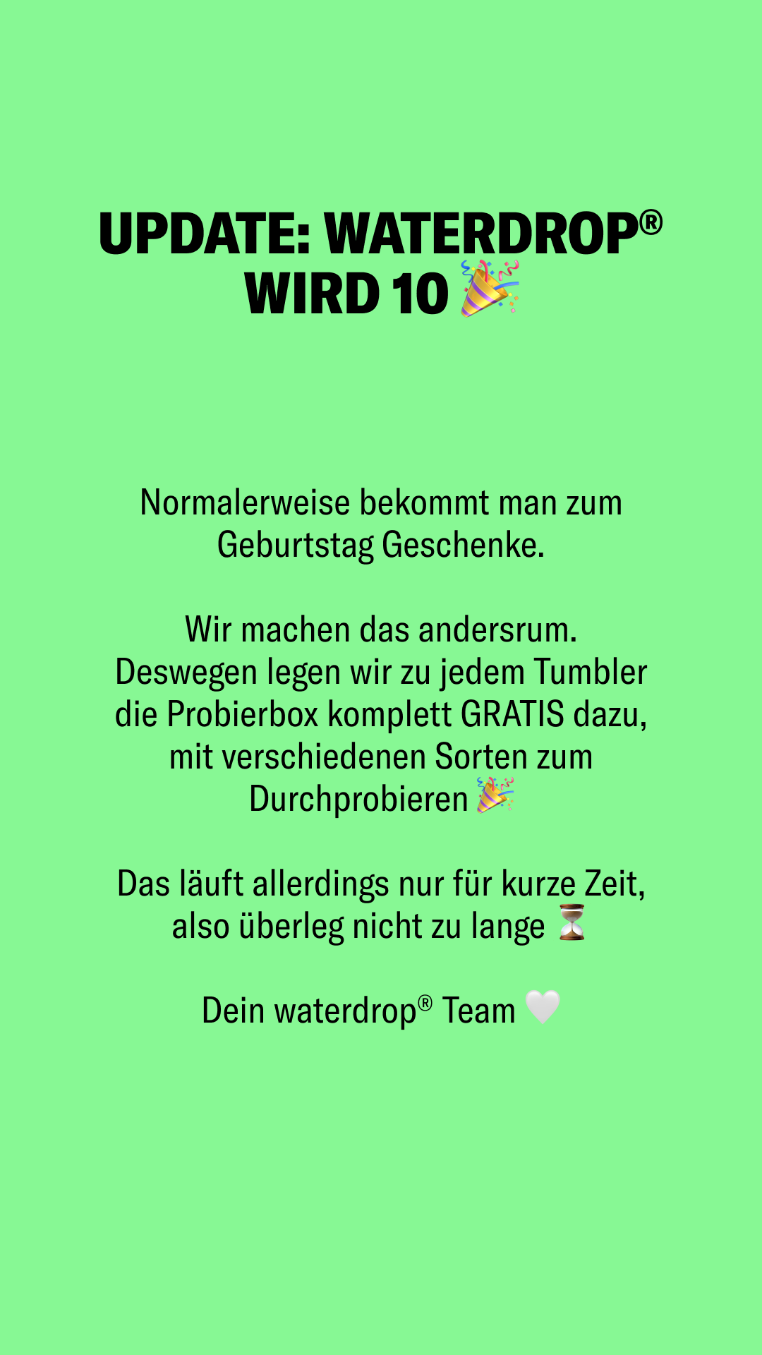 waterdrop Facebook ad