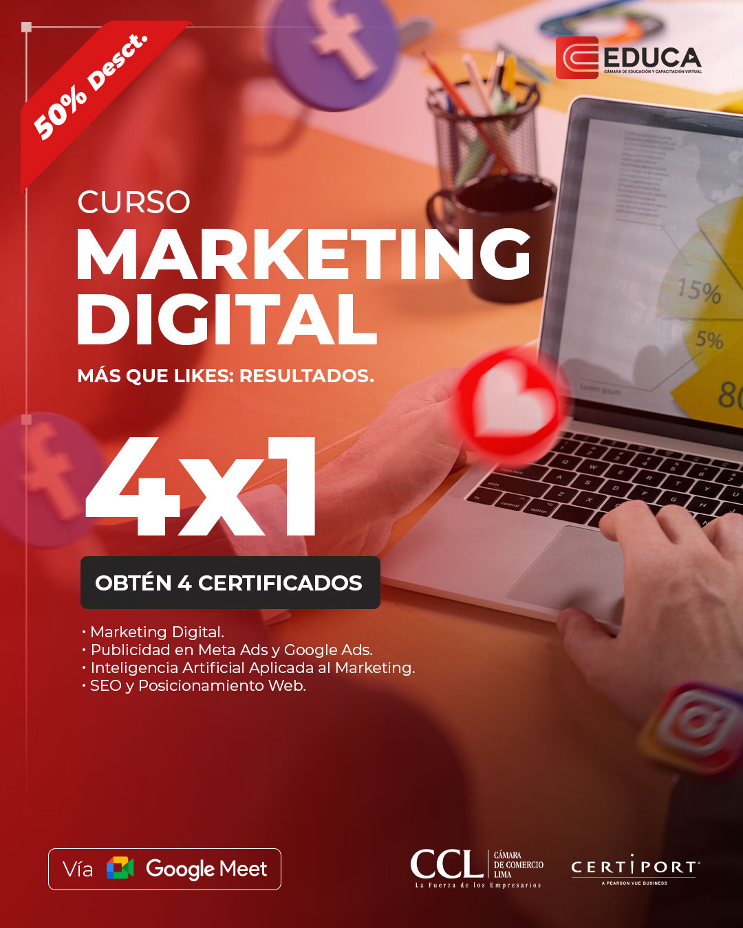 Cámara de Educación y Capacitación Virtual Facebook ad