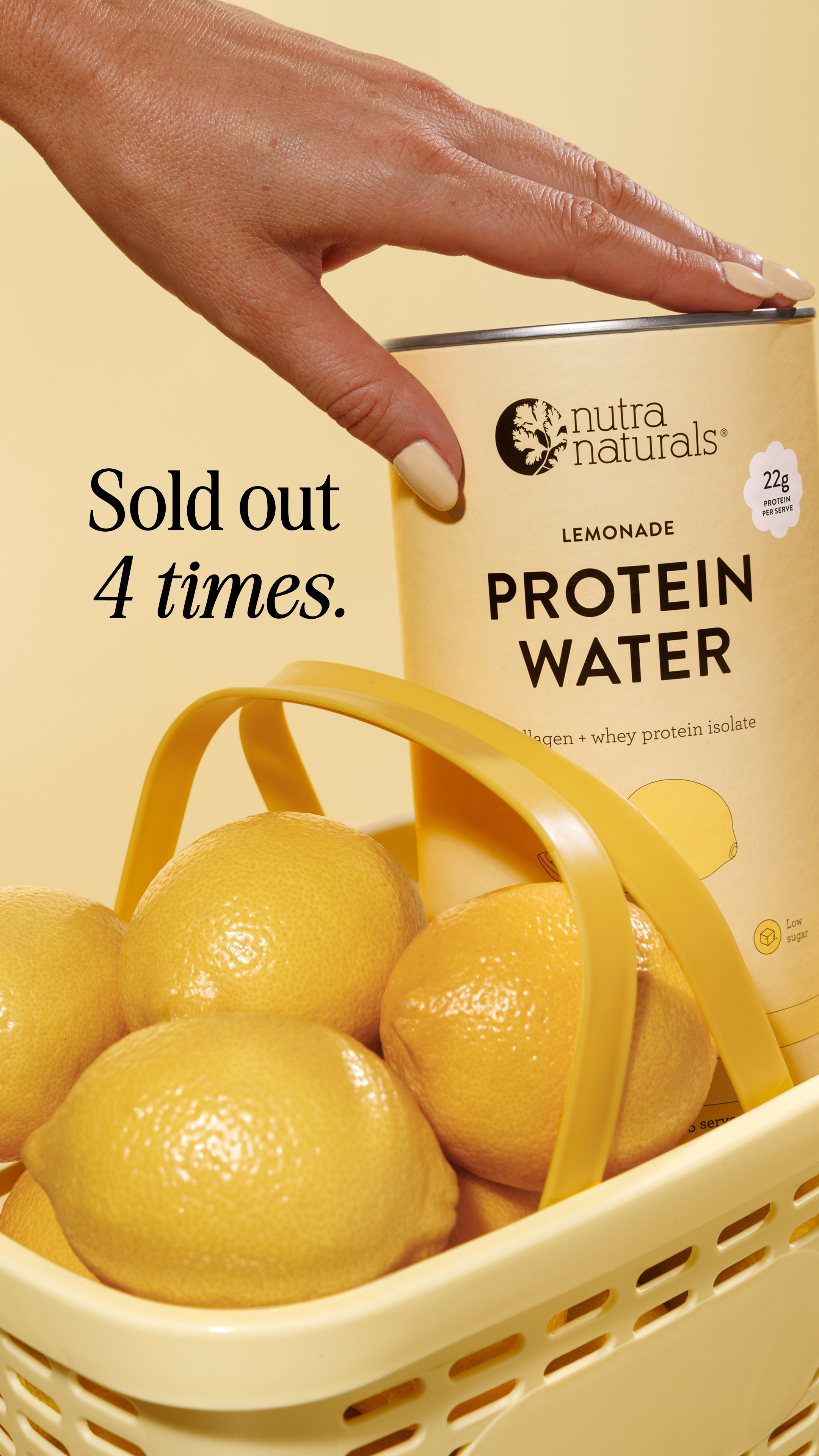 Nutra Naturals Facebook ad: SOLD OUT 4 times