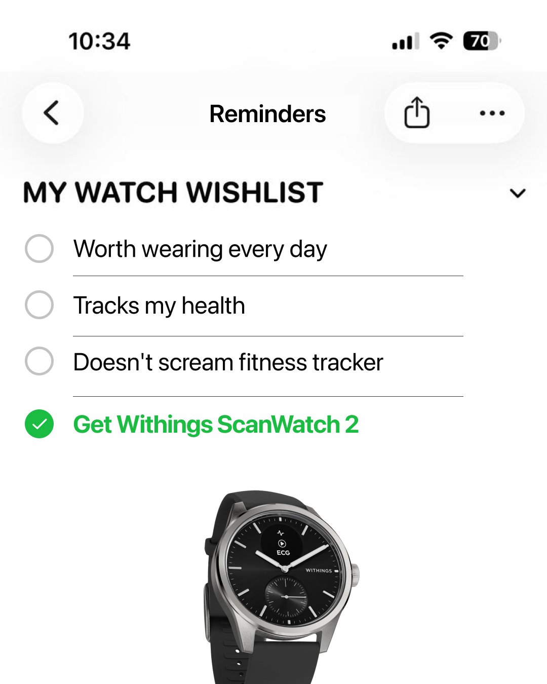 Withings Facebook ad