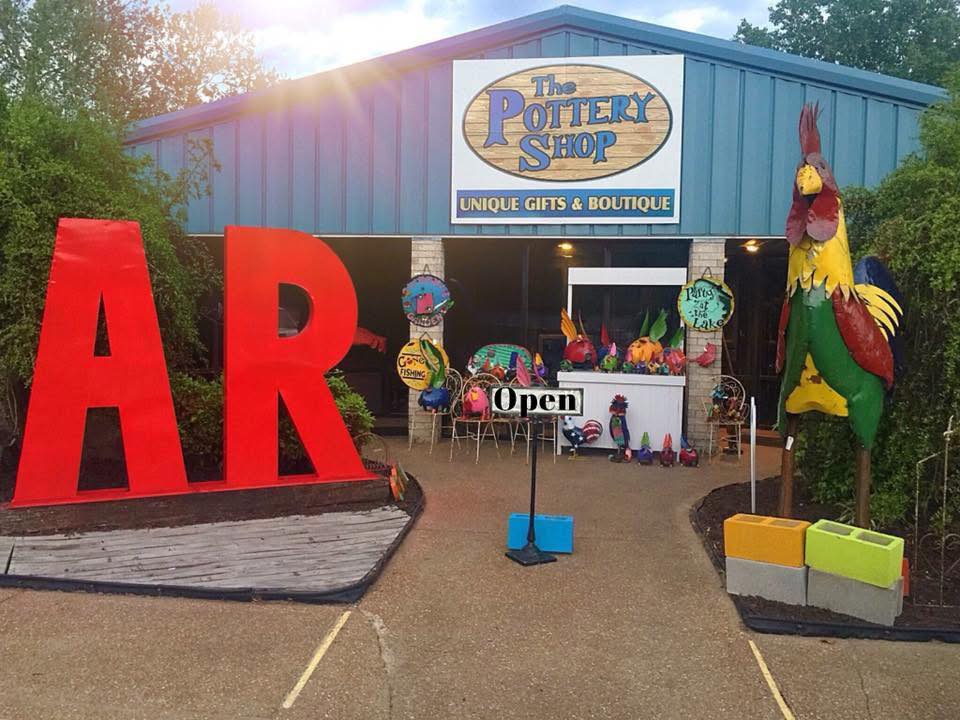 Pottery shop Facebook ad: Explore THREE buildings and a large yard that…