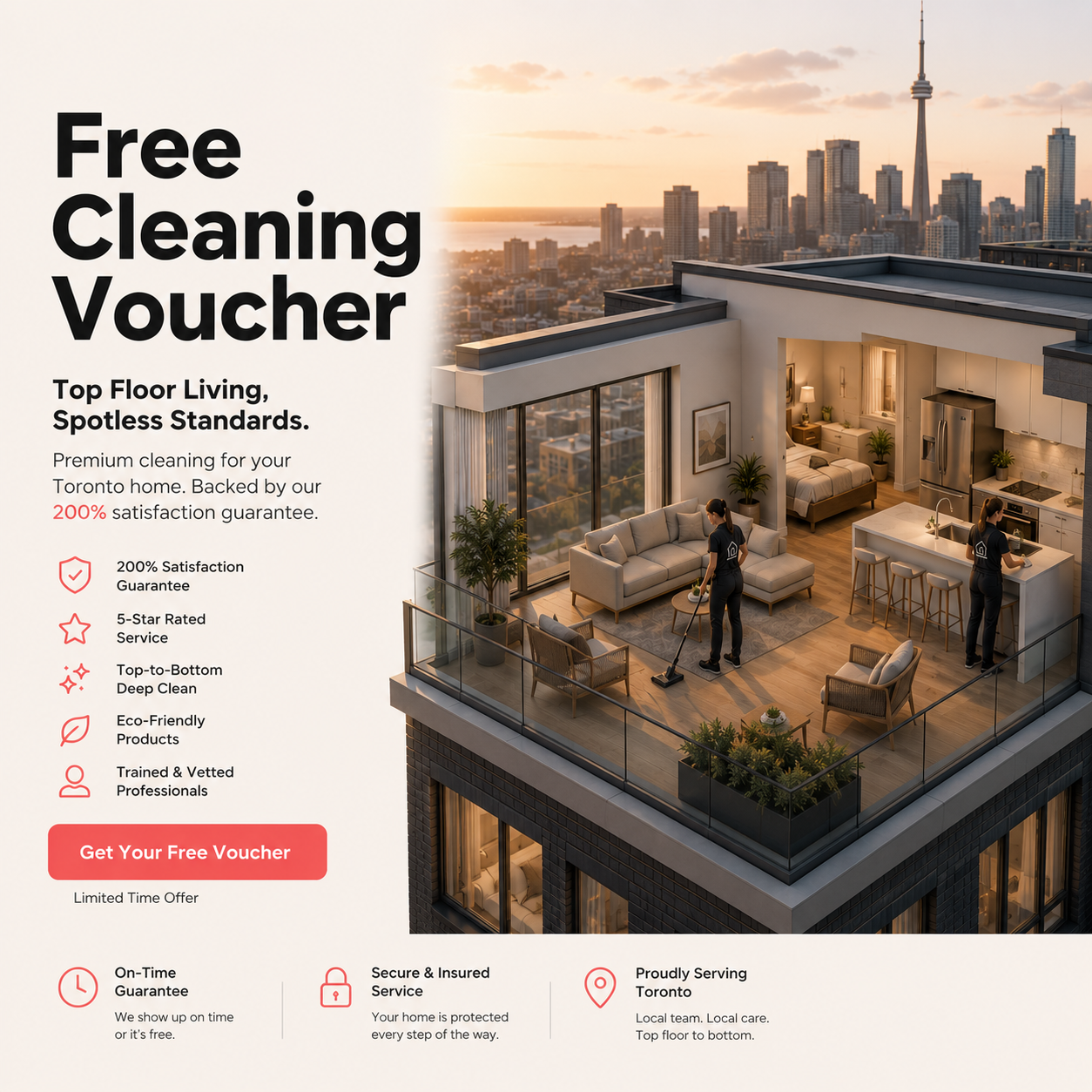 MyCleanHaven Facebook ad: 170+ 5 Star Google Reviews