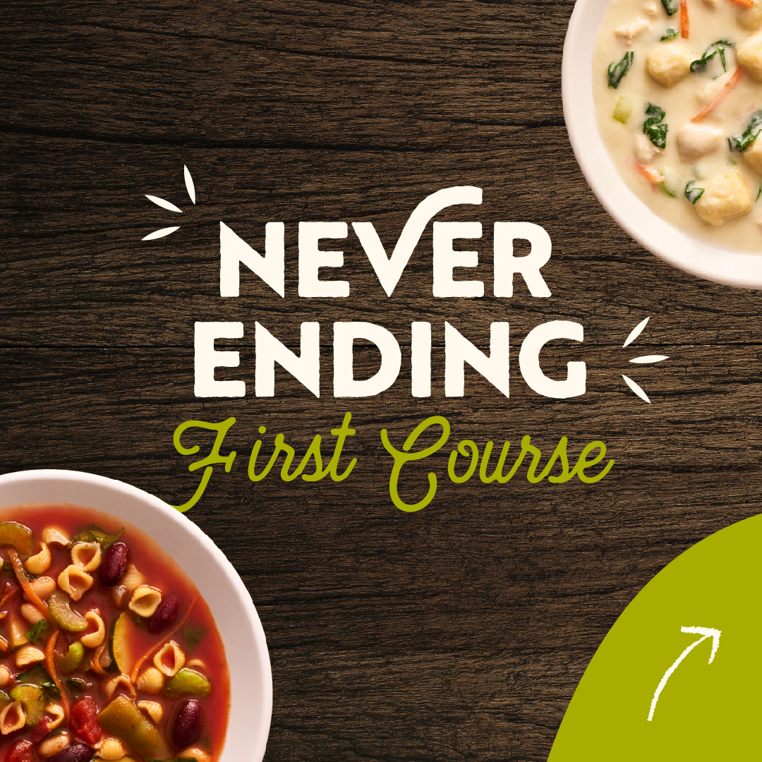 Olive Garden Canada Facebook ad: Your entrée comes with more than just flavour.