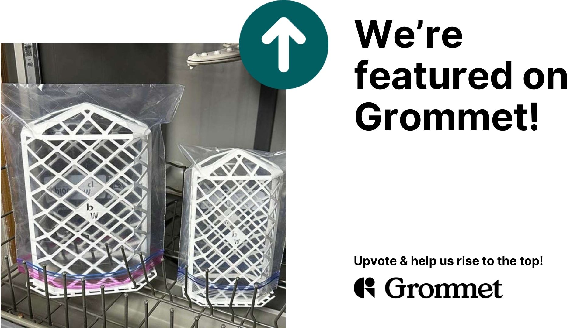 BagWasher Facebook ad: Big News: BagWasher Just Launched On Grommet!