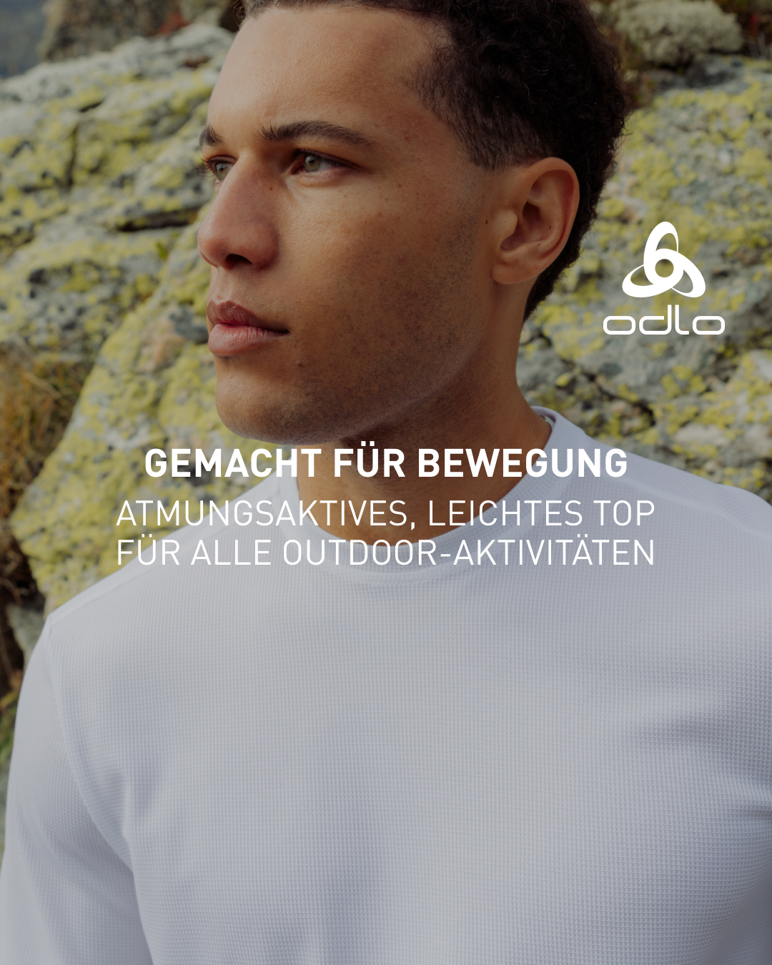 Odlo Facebook ad: Performance, die leicht wirkt