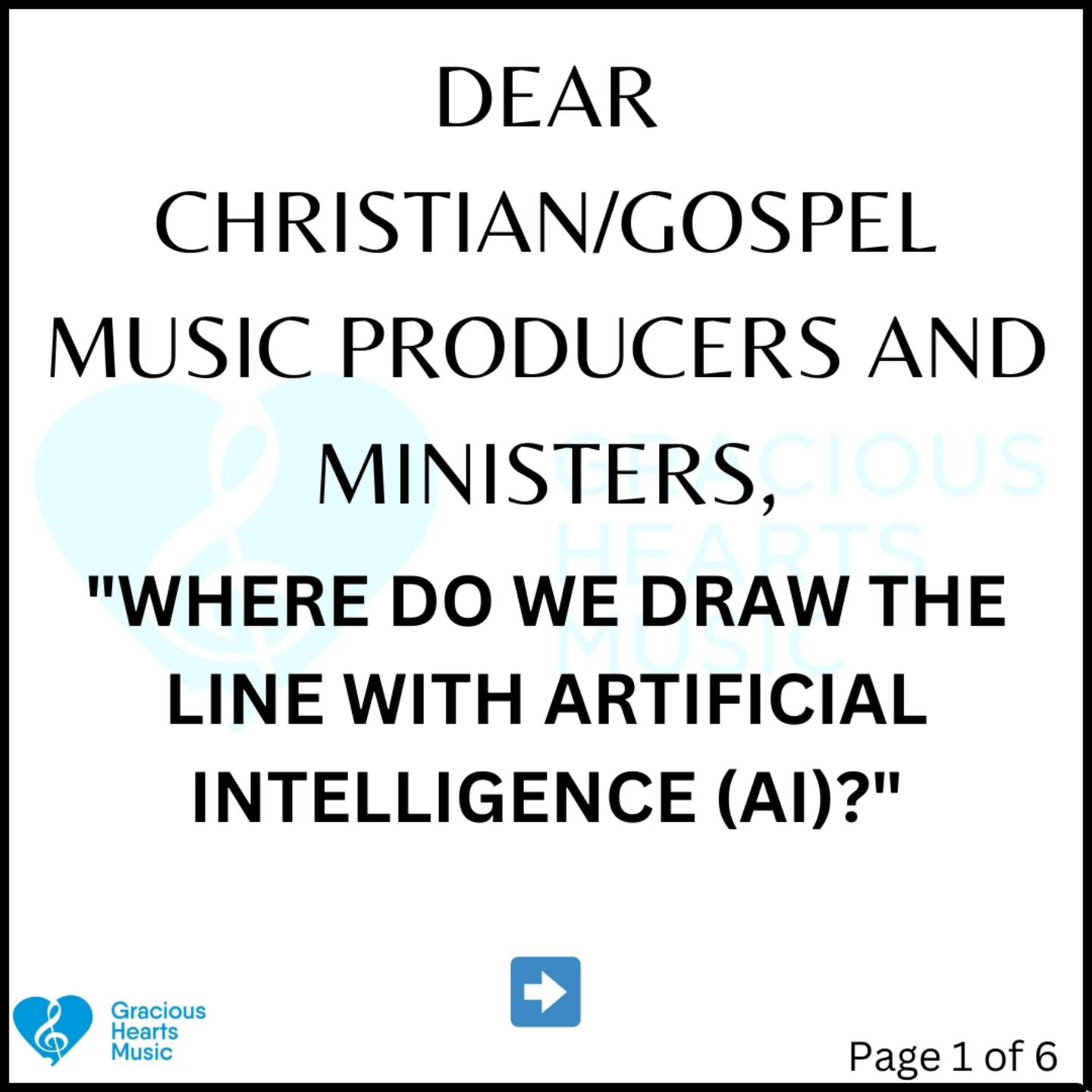 Gracious Hearts Music Facebook ad: Read carefully and feel free to share your…