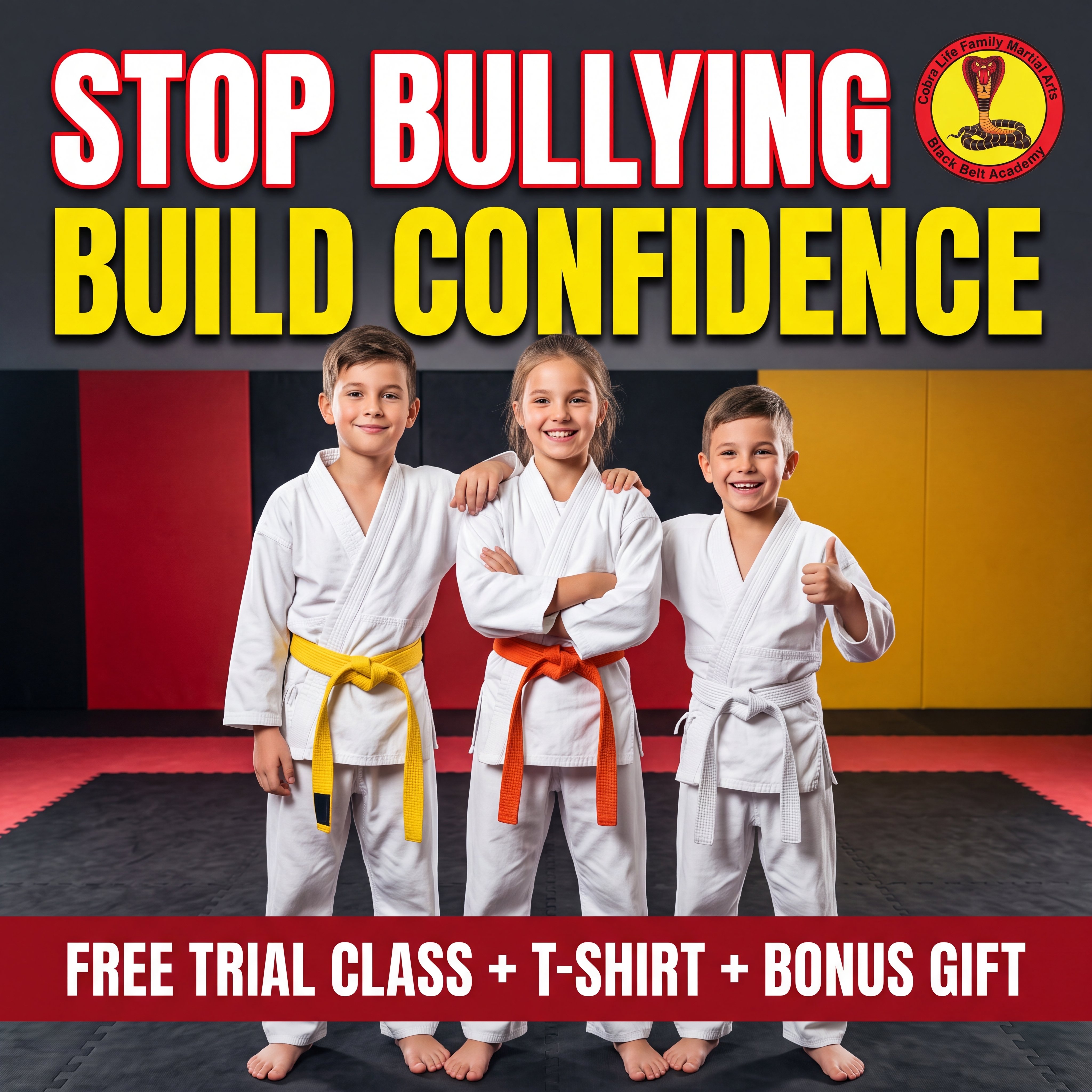 Cobra Life Family Martial Arts Black Belt Academy Facebook ad