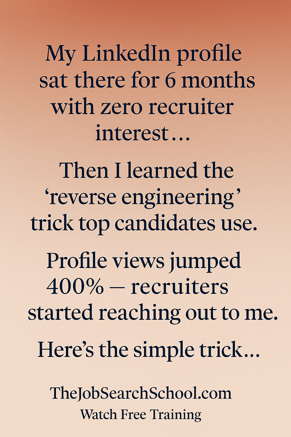 The Job Search School Facebook ad