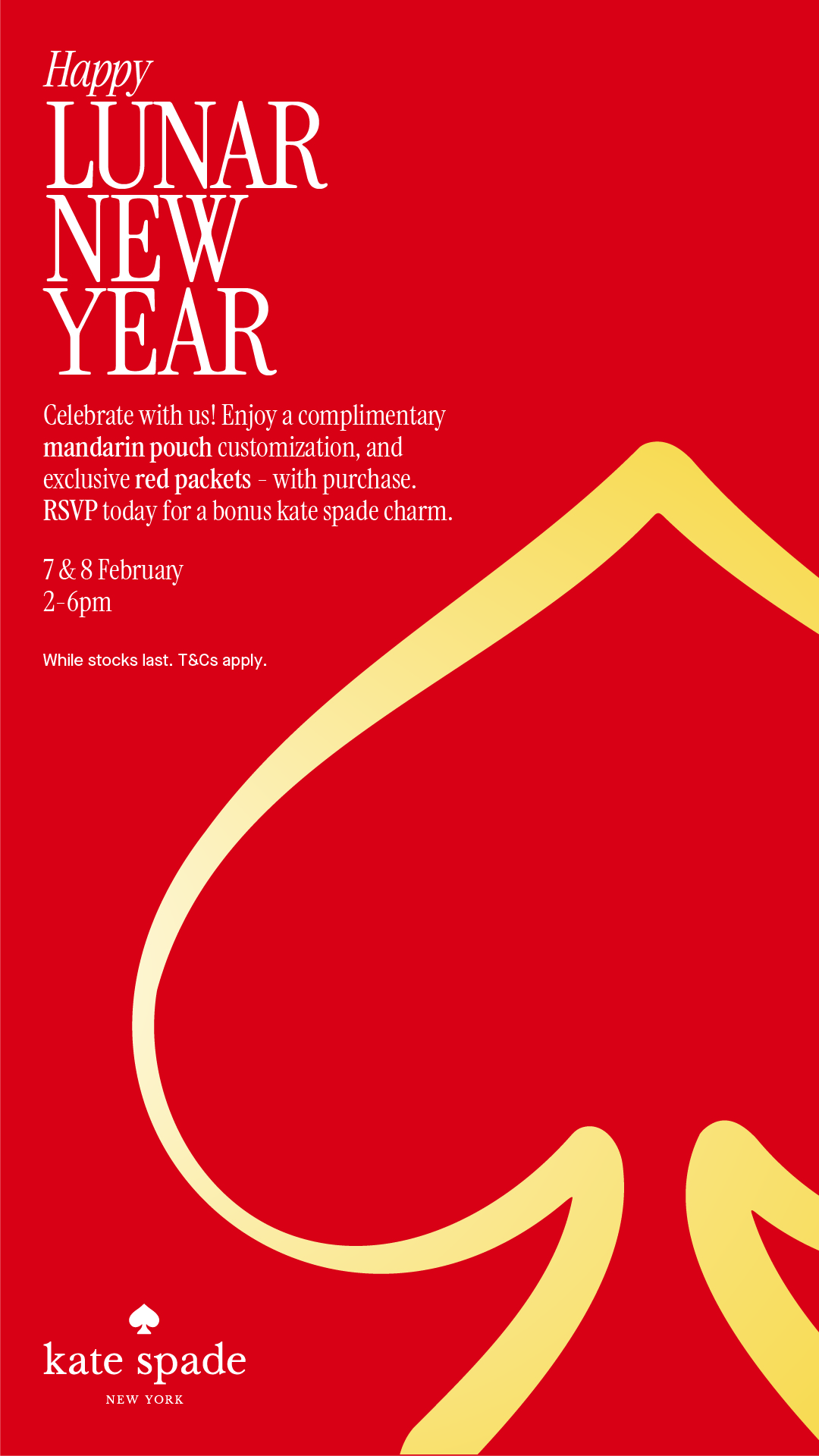 Kate Spade Singapore Facebook ad from Feb 2, 2026